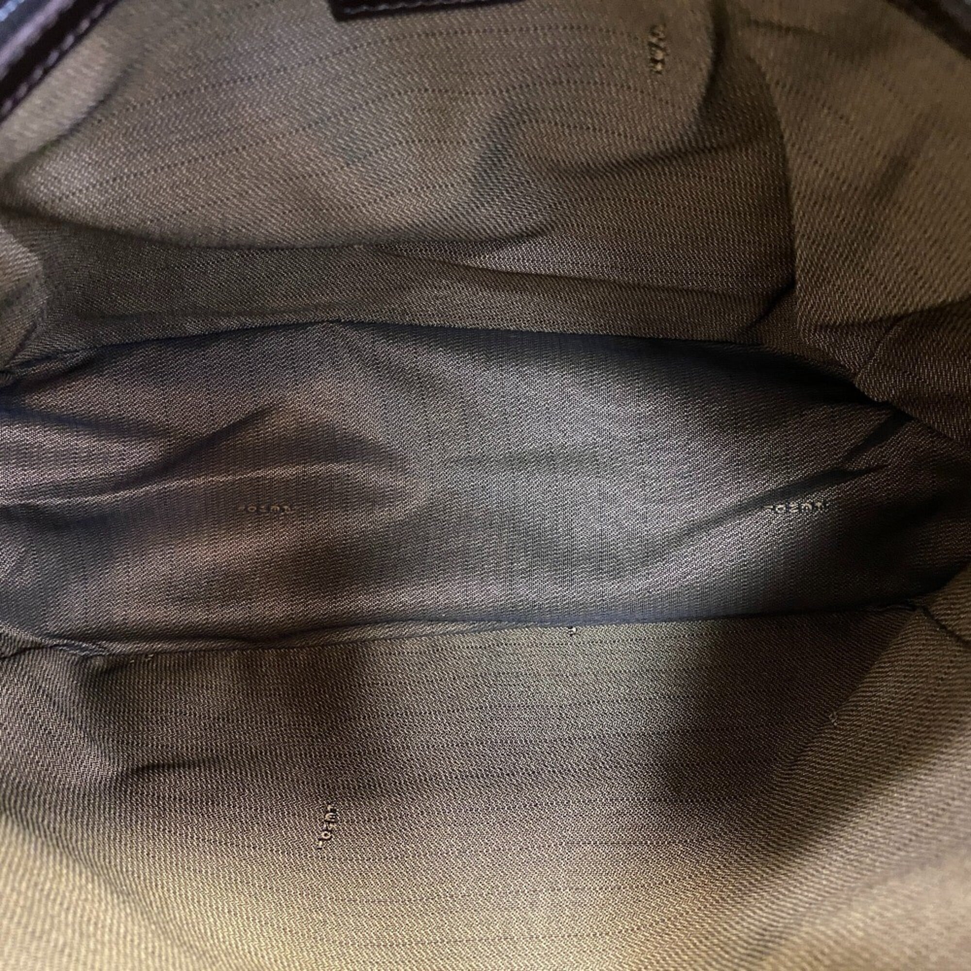Fendi Zucca Brown Leather Handbag (Pre-Owned)