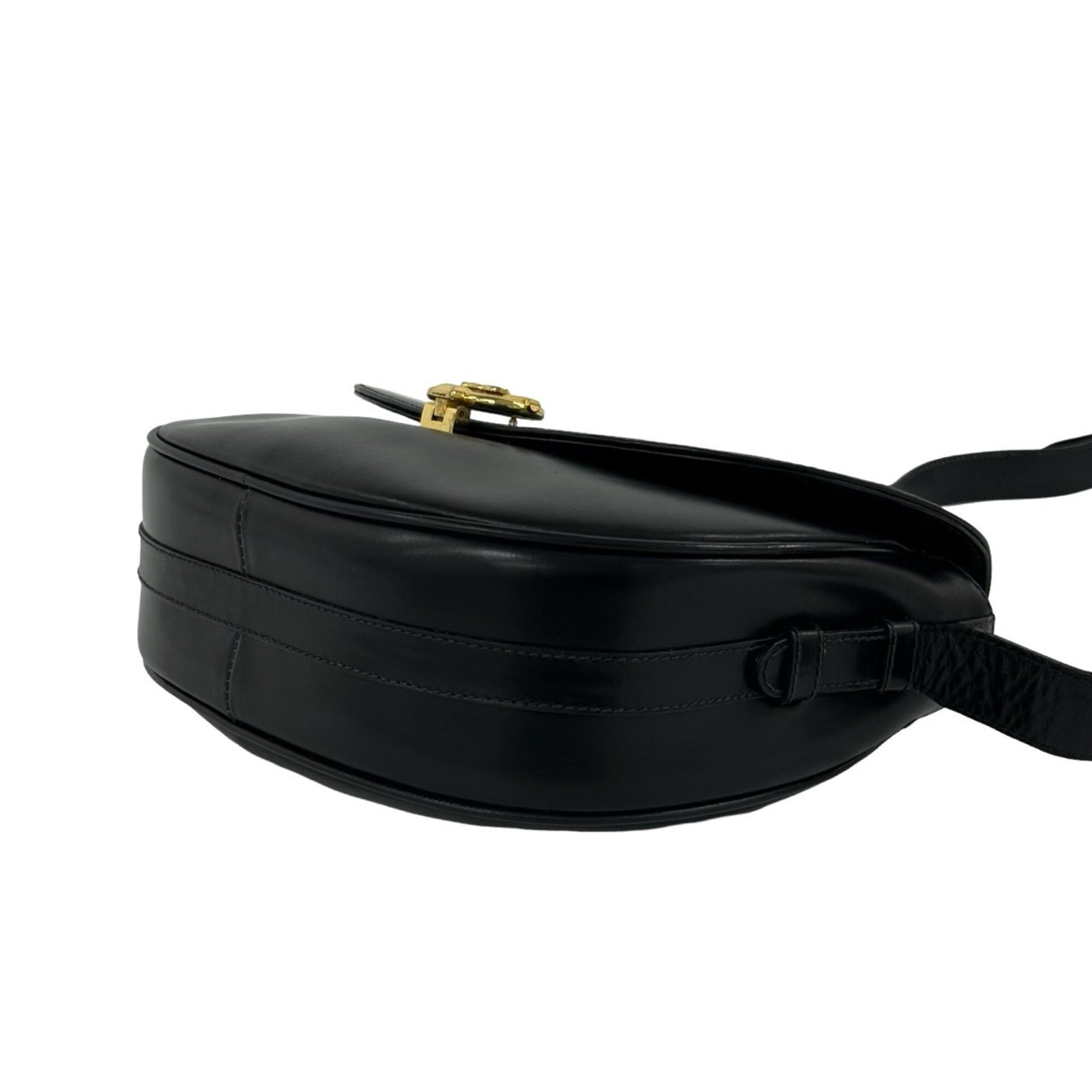 Celine Black Leather Pochette Shoulder Bag (Pre-Owned)