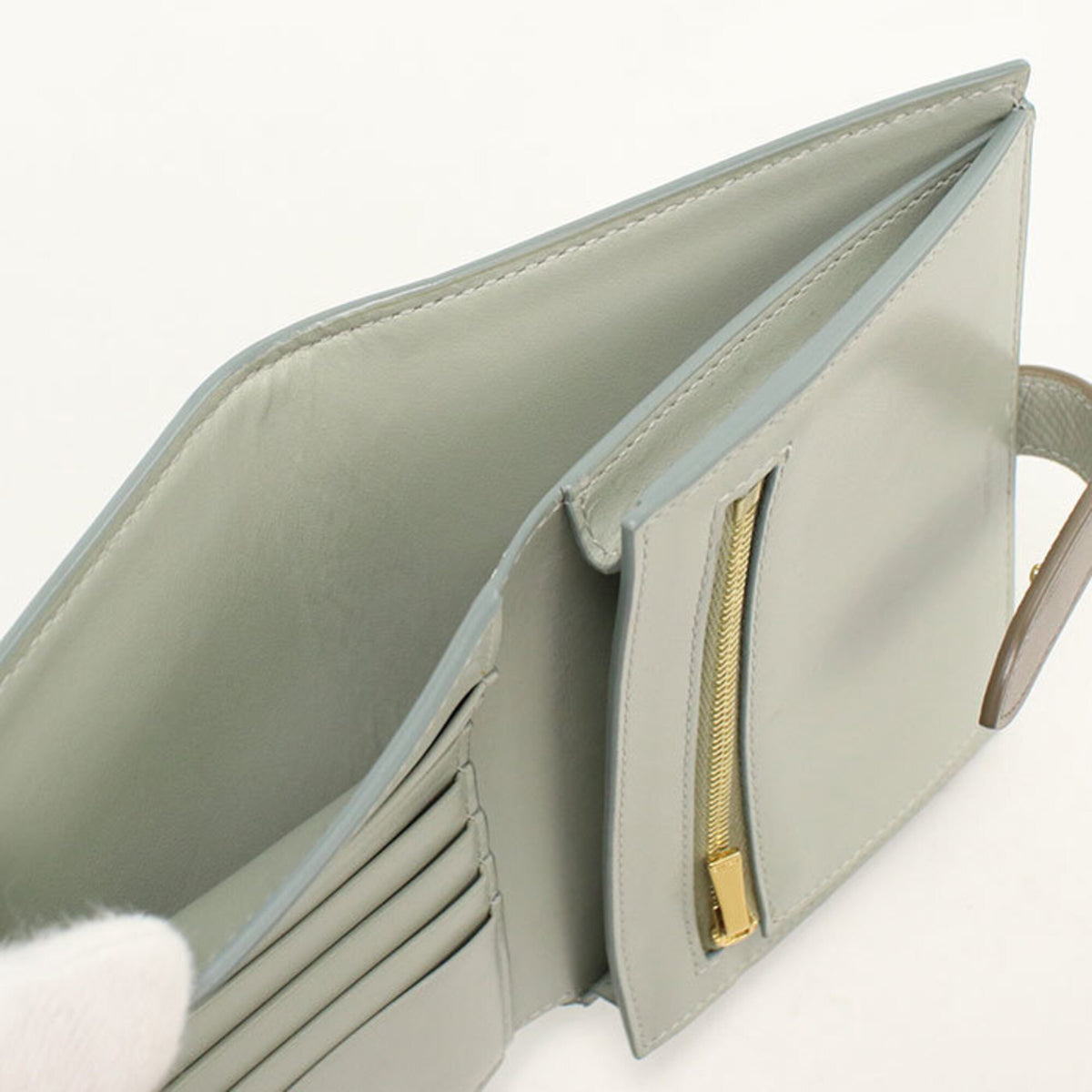 Celine Gray Leather Wallet (Bi-Fold) (Pre-Owned)