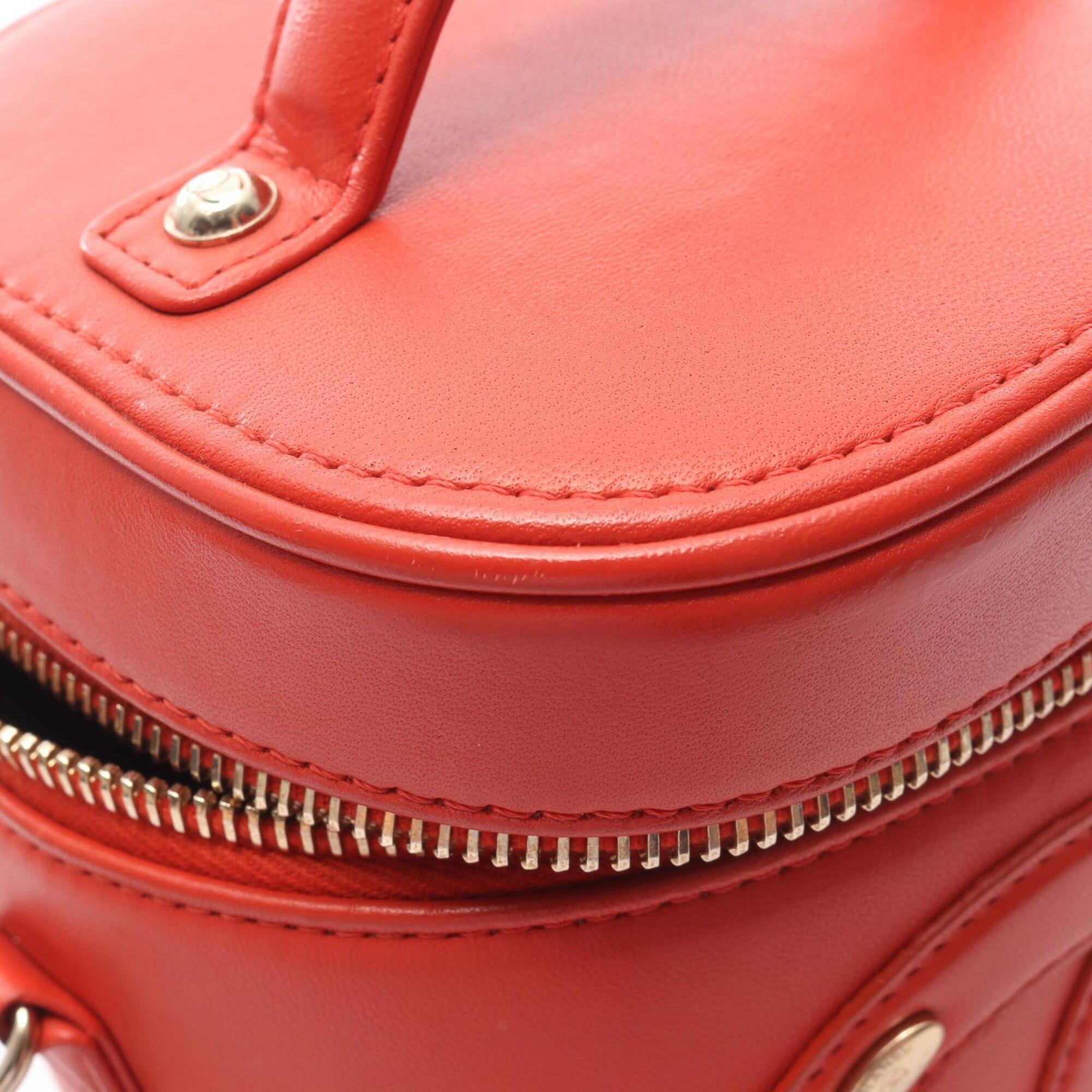 Chanel Red Color Leather Handbag (Pre-Owned)