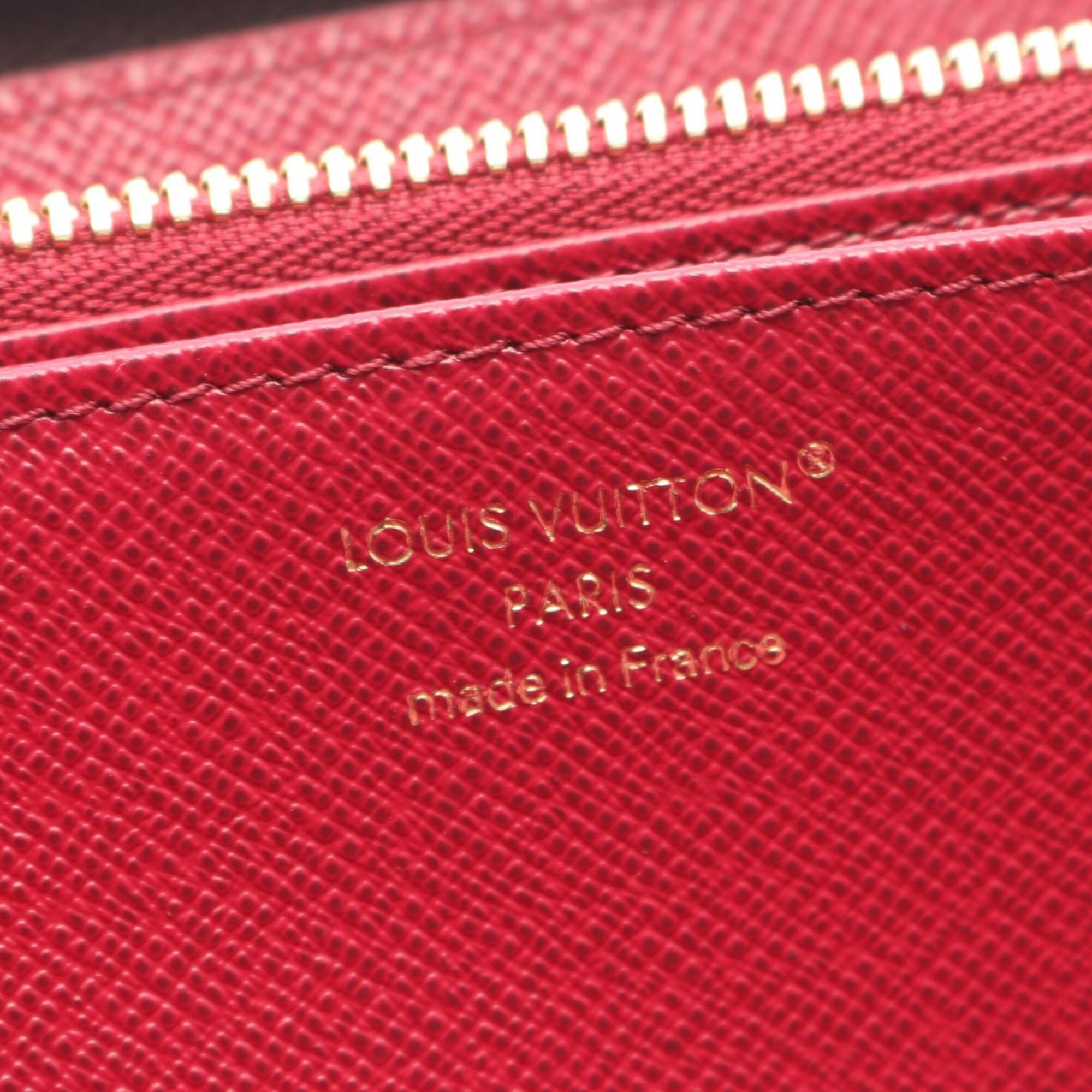 Louis Vuitton Brown Fuchsia Pink Coated Canvas Pvc Long Wallet (Bi-Fold) (Pre-Owned)