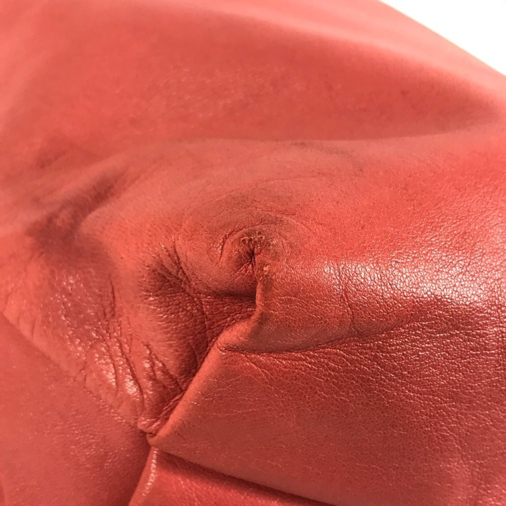 Loewe Pink Red Color Nappa Leather Leather Pochette Shoulder Bag (Pre-Owned)