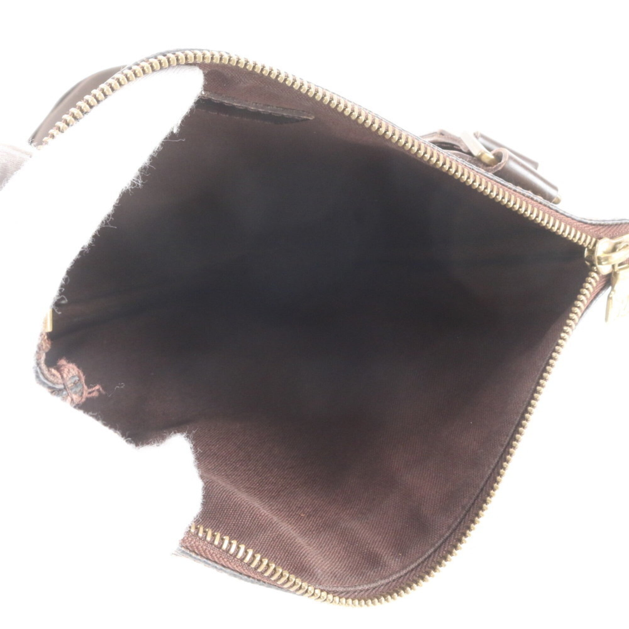 Louis Vuitton Brown Damier Canvas Ebene Leather Pochette Shoulder Bag (Pre-Owned)
