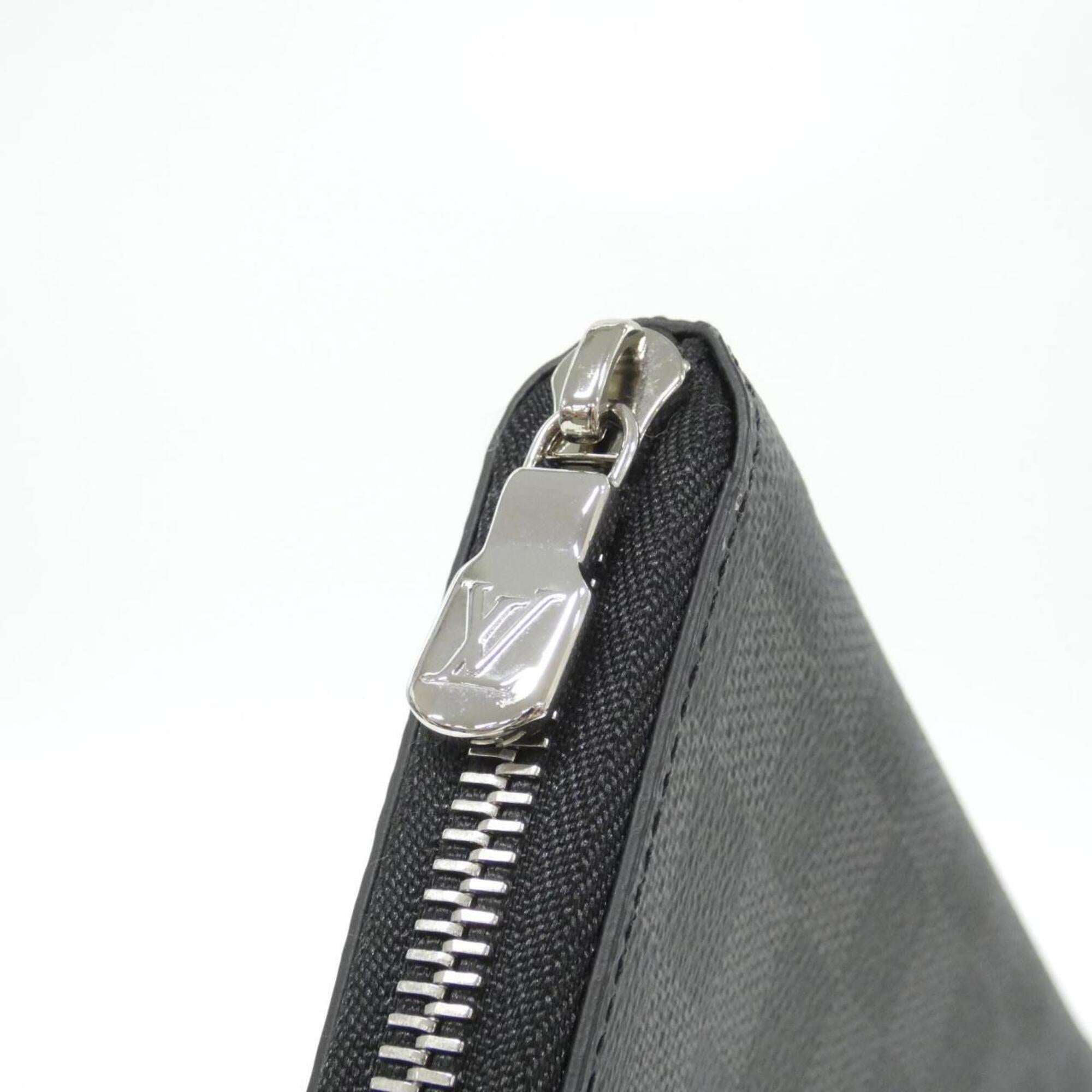 Louis Vuitton Dark Gray Graphite Coated Canvas Long Wallet (Bi-Fold) (Pre-Owned)