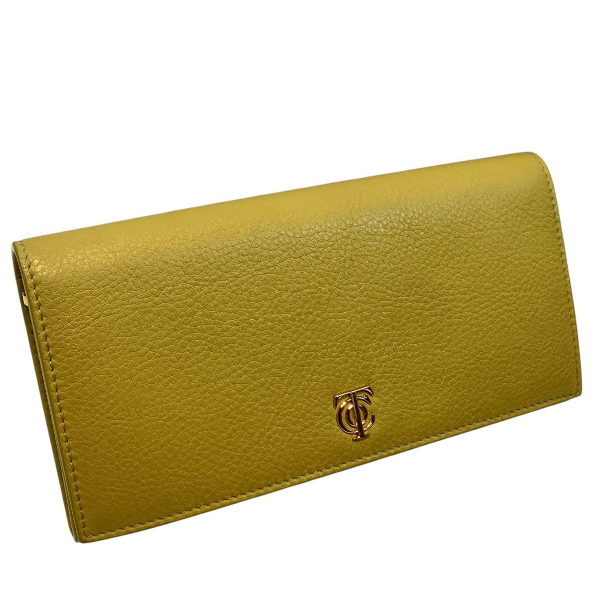 Tiffany Yellow Leather Long Wallet (Bi-Fold) (Pre-Owned)