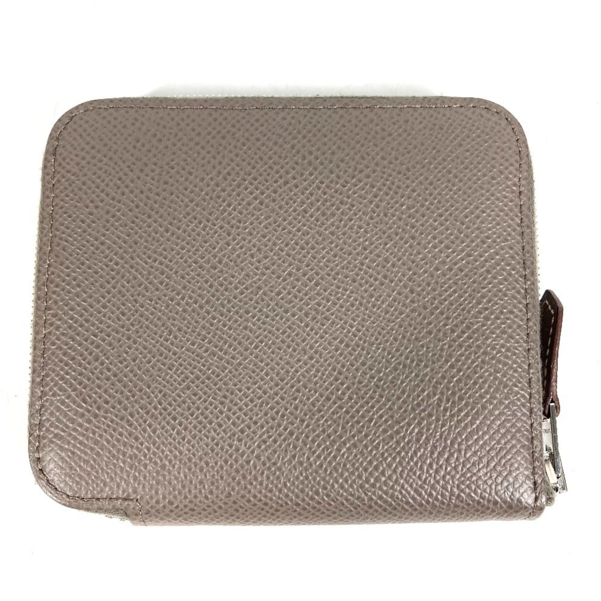 Hermes Gray Epsom Leather Coin Purse/Coin Case (Pre-Owned)
