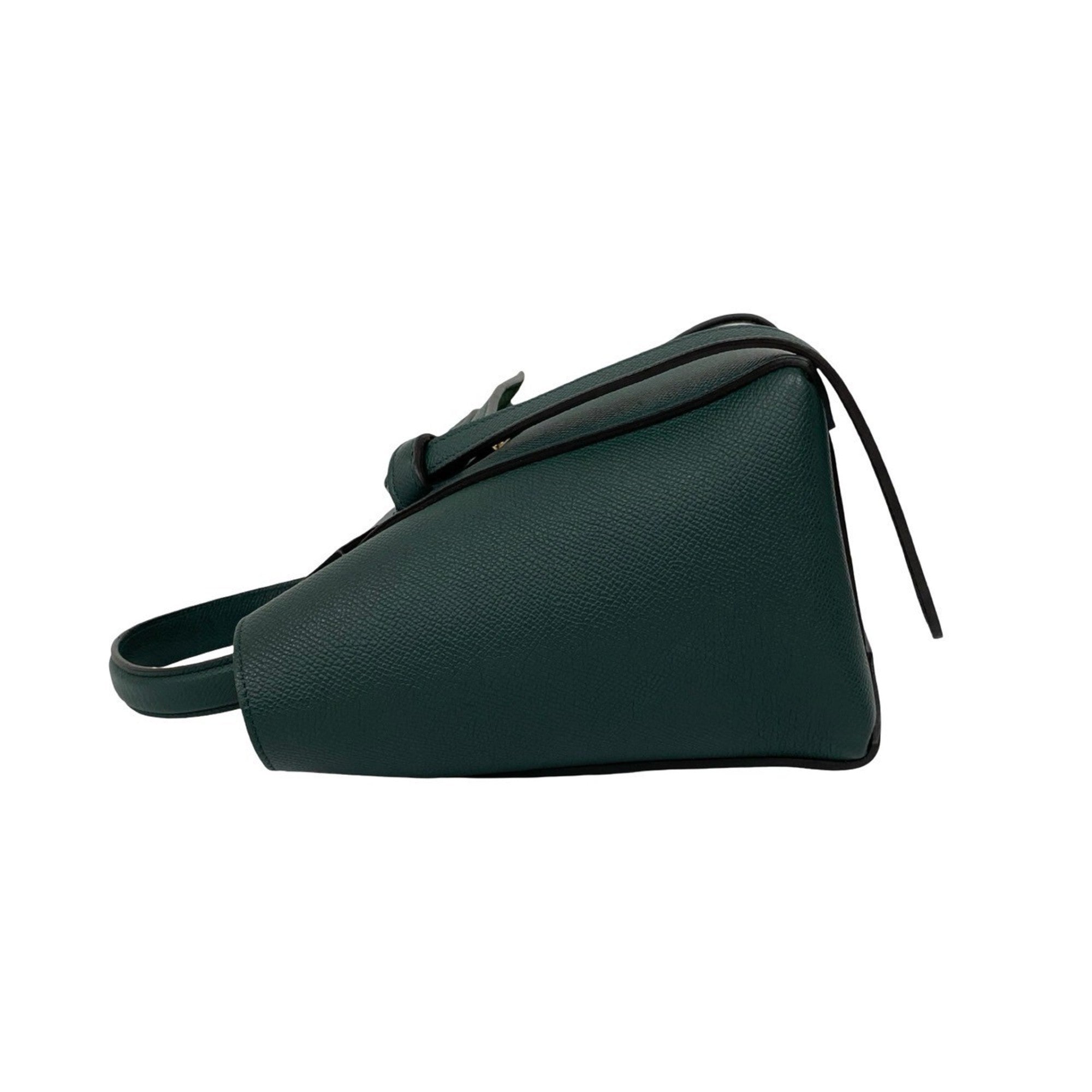 Celine Green Leather Handbag Pochette Shoulder Bag (Pre-Owned)