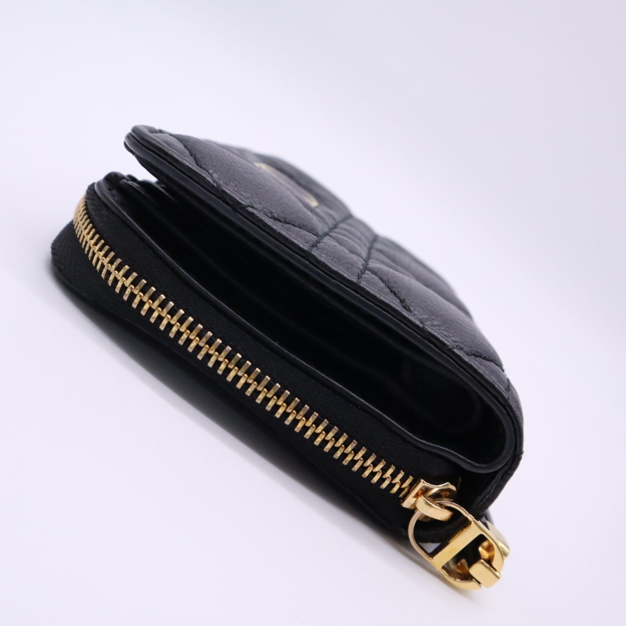 Christian Dior Black Leather Wallet (Tri-Fold) (Pre-Owned)