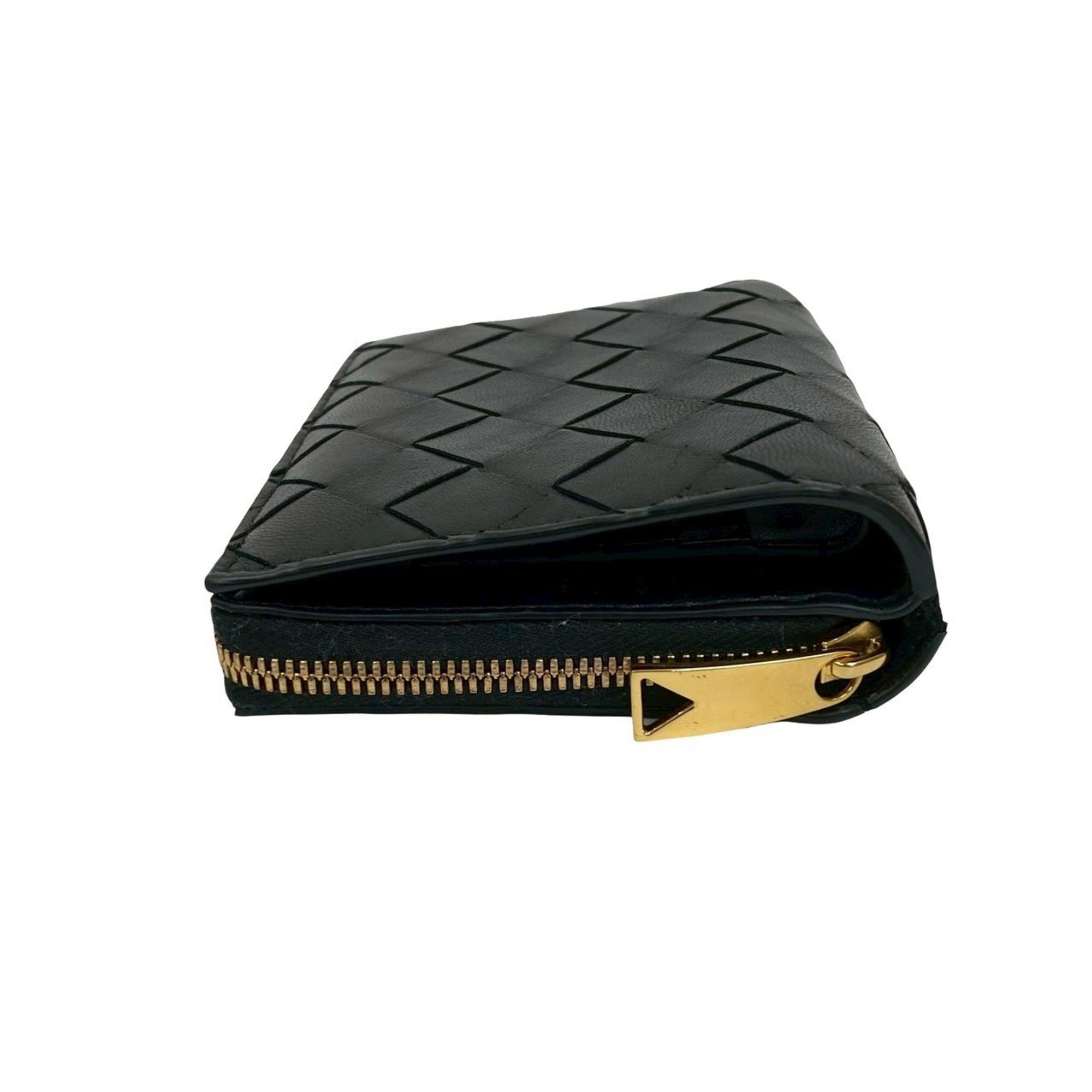 Bottega Veneta Black Leather Wallet (Bi-Fold) (Pre-Owned)