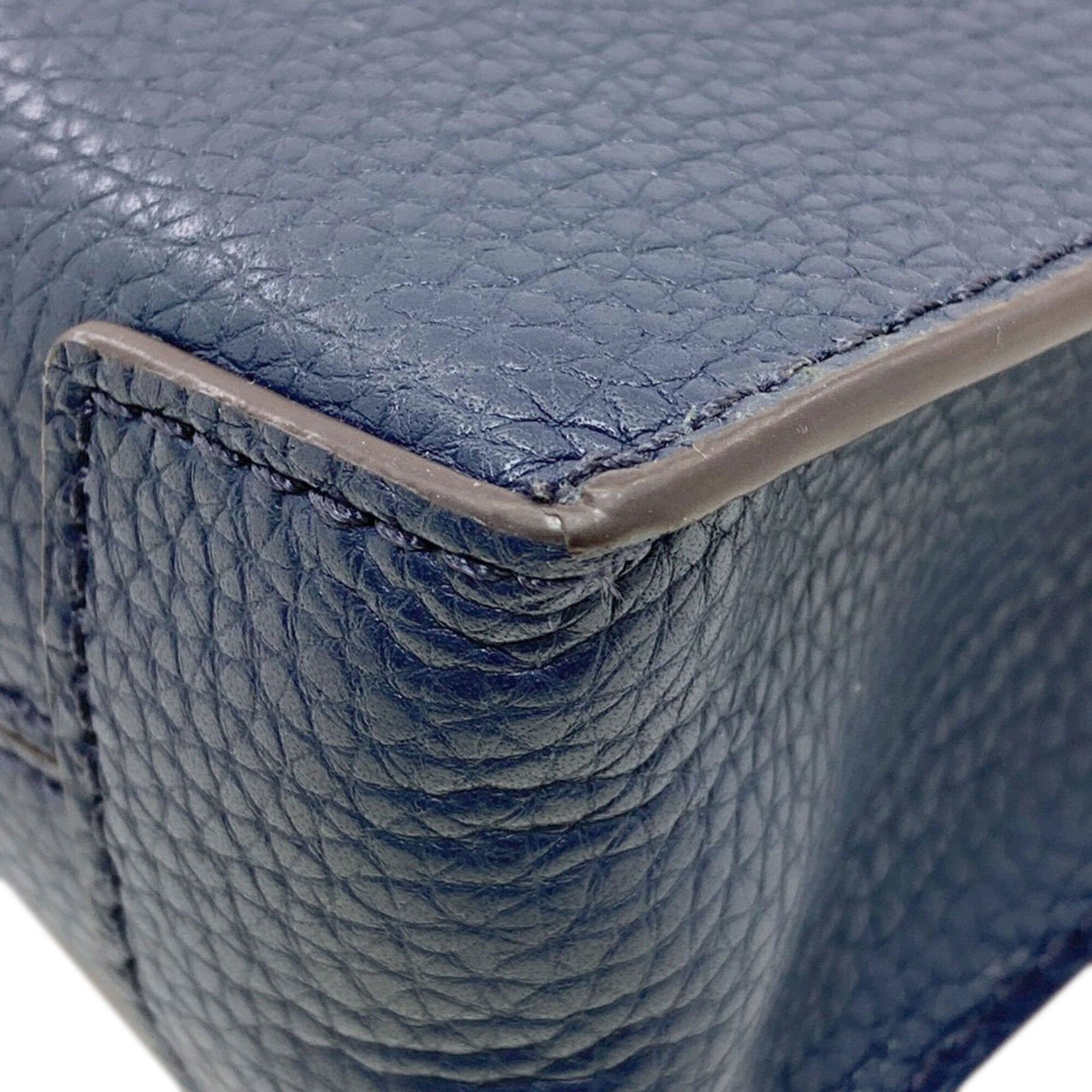 Michael Kors Blue Navy Leather Handbag (Pre-Owned)
