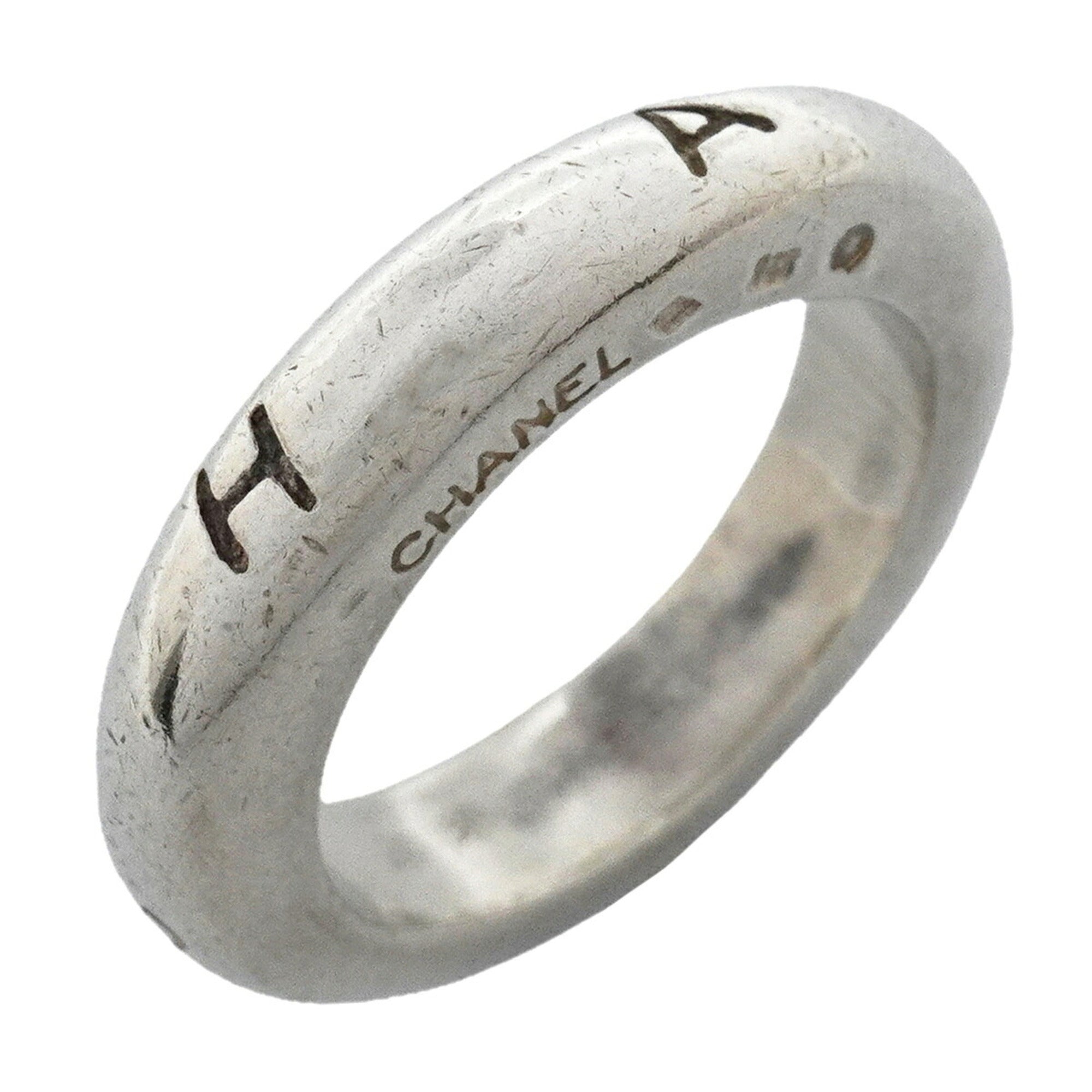 Chanel Silver 925 Band Ring (Pre-Owned)