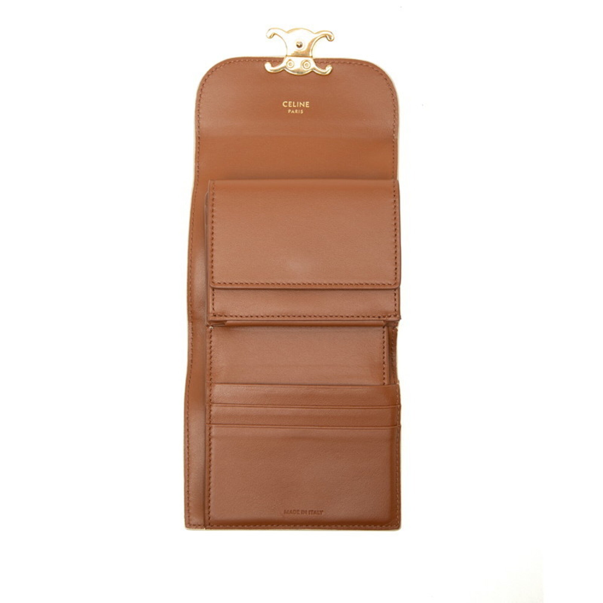 Celine Ivory Pvc Leather Wallet (Tri-Fold) (Pre-Owned)
