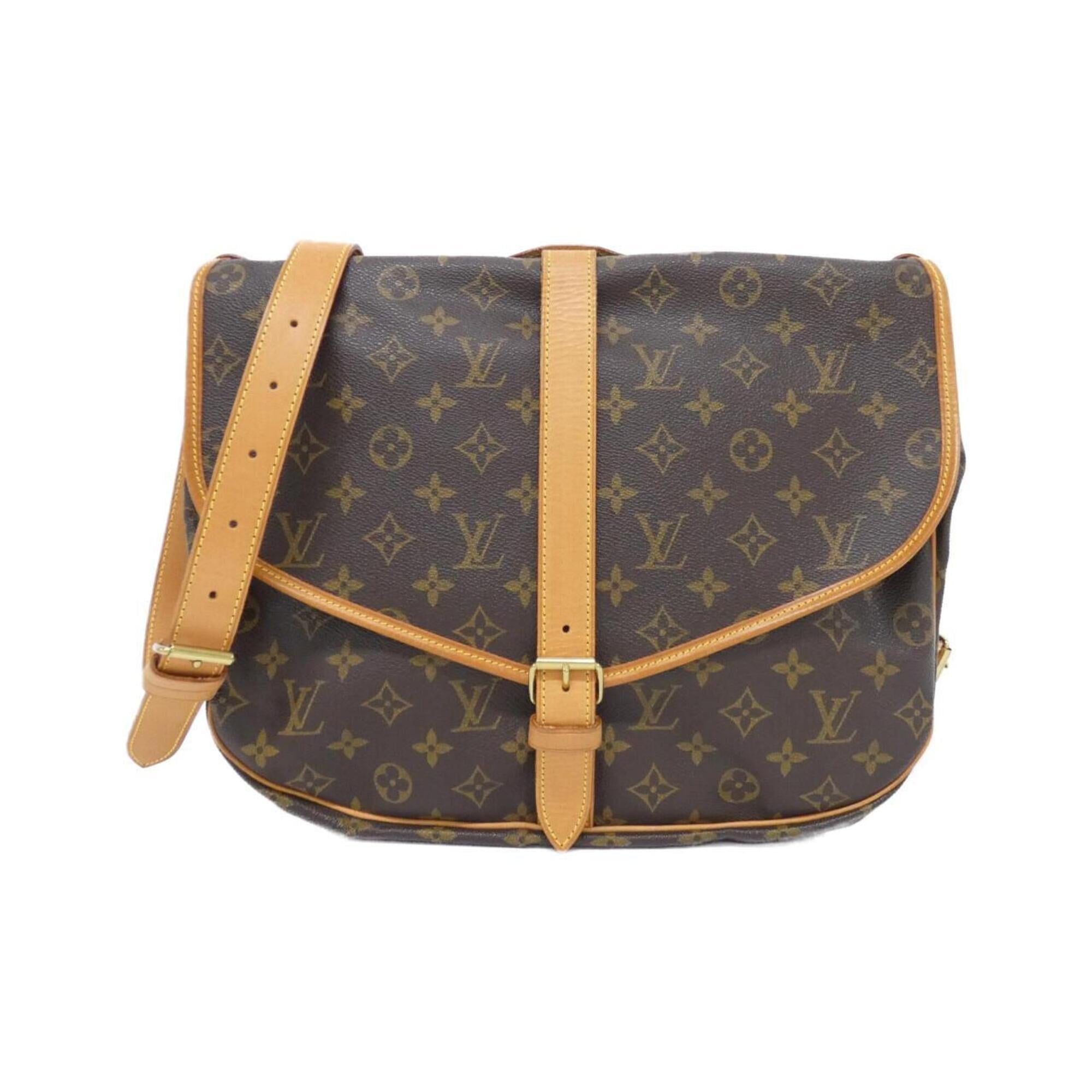 Louis Vuitton Marron Coated Canvas Shoulder Bag (Pre-Owned)