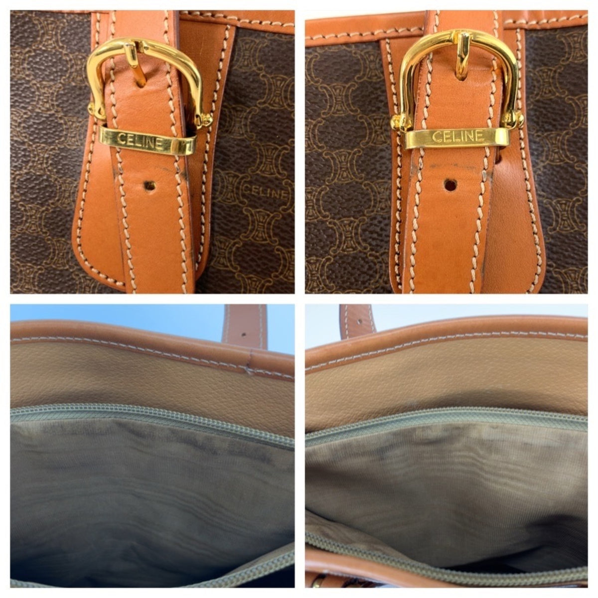 Celine Brown Pvc Leather Shoulder Bag Tote Bag (Pre-Owned)