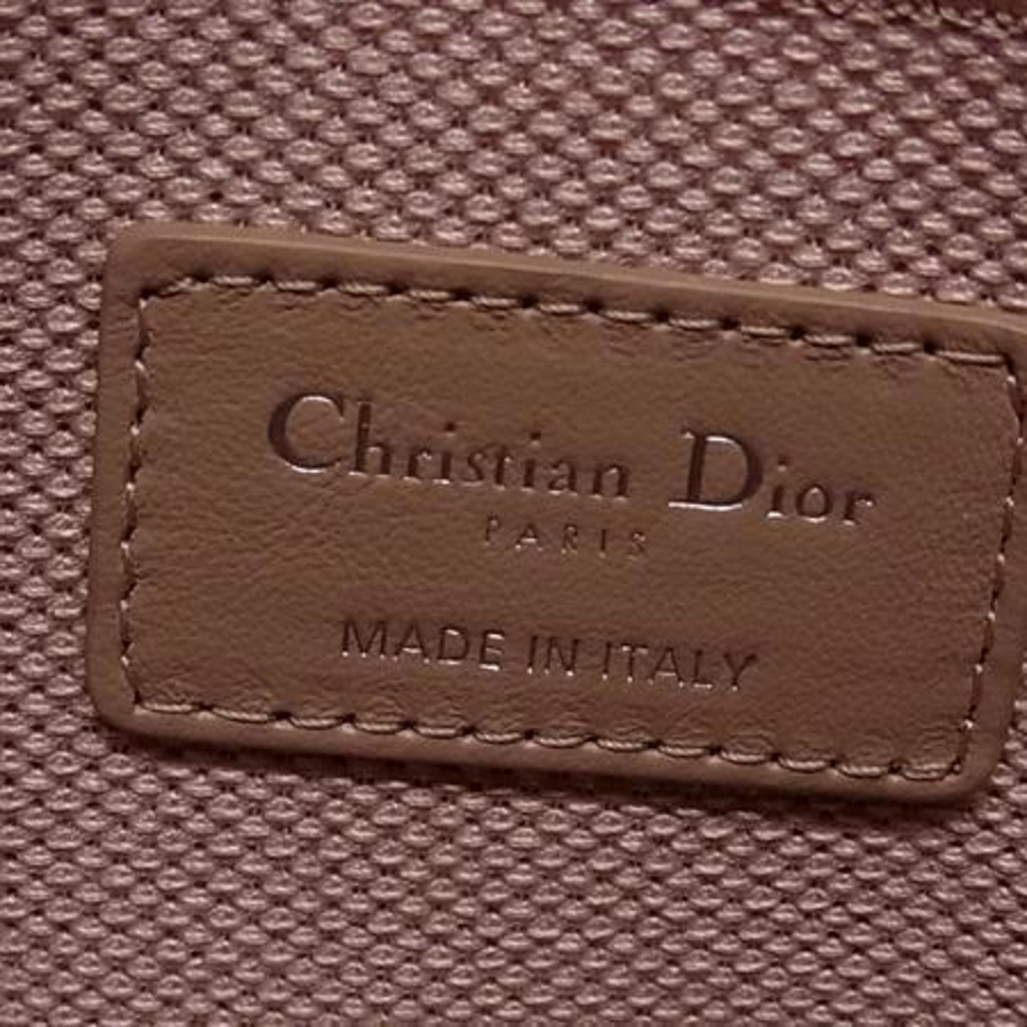 Christian Dior Pink Canvas Shoulder Bag Tote Bag Vanity Bag (Pre-Owned)