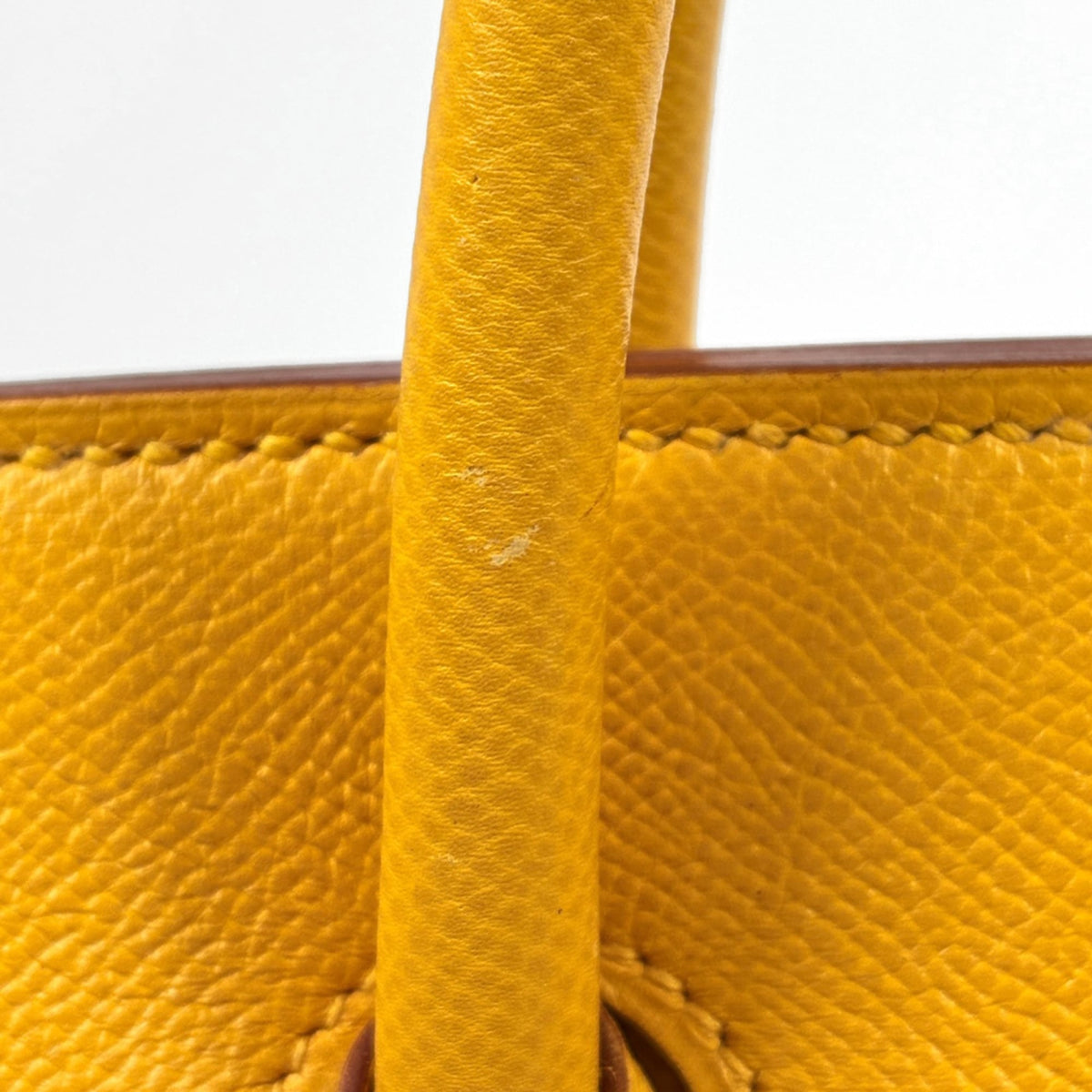 Hermes Birkin Yellow Courchevel Leather Handbag (Pre-Owned)
