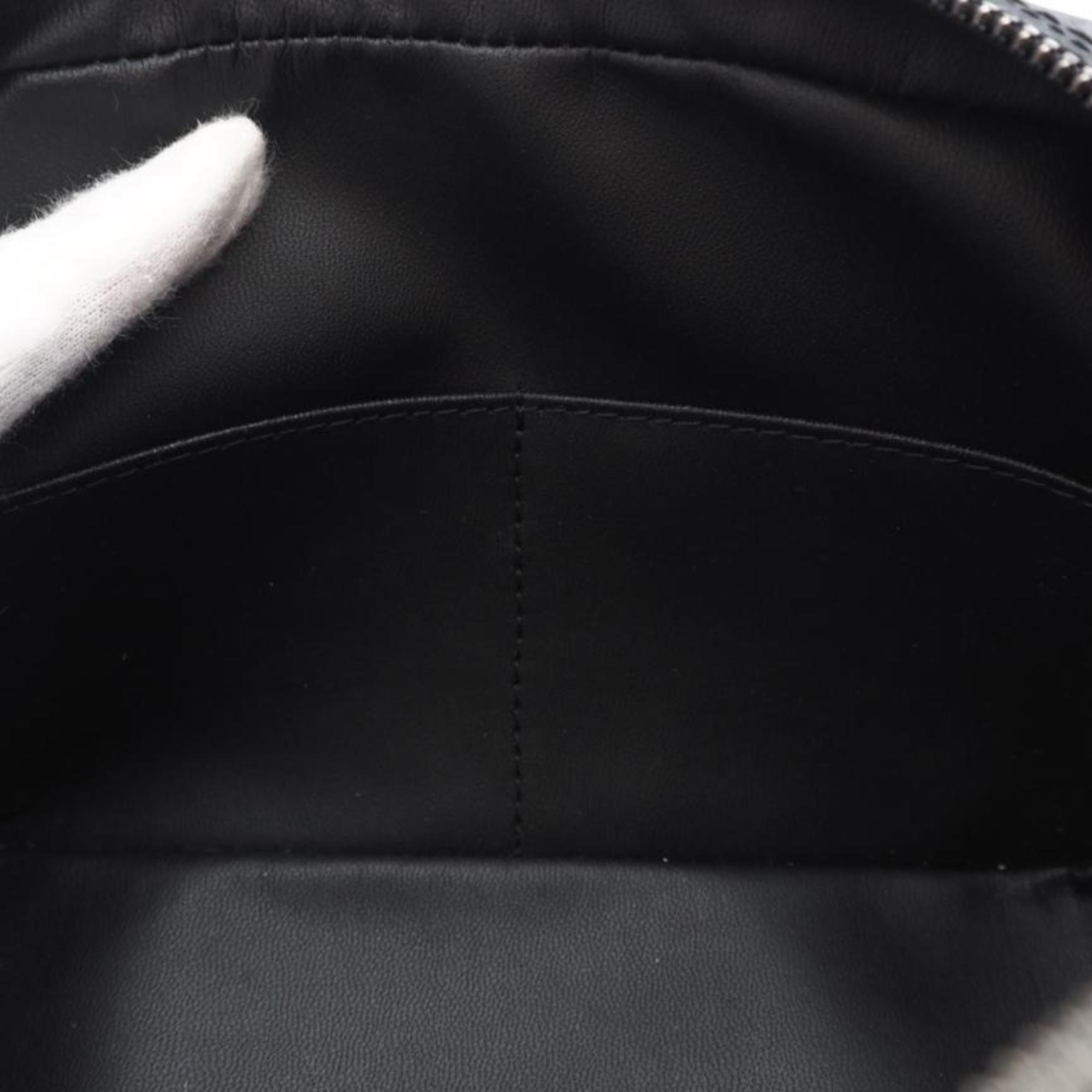 Louis Vuitton Black Gray Coated Canvas Clutch Bag (Pre-Owned)