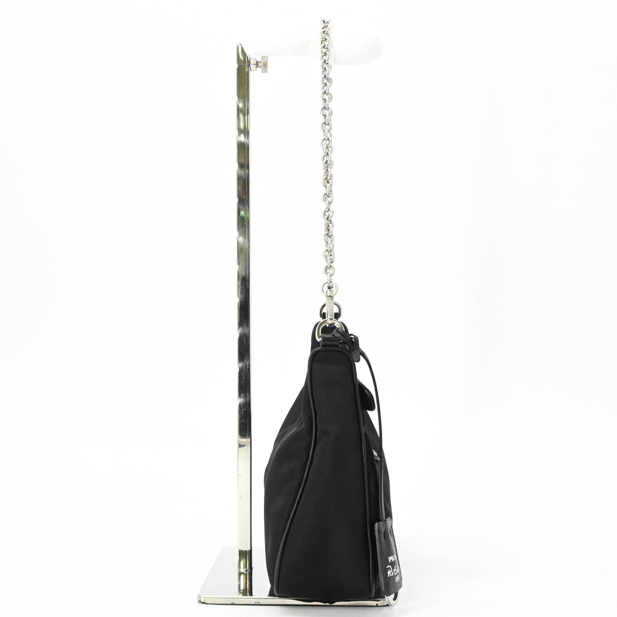 Prada Black Nylon Leather Handbag Pouch Shoulder Bag (Pre-Owned)