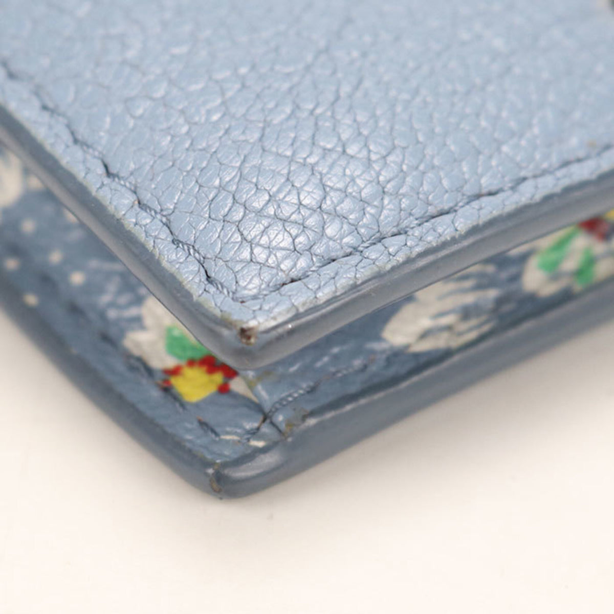 Miu Miu Blue Leather Wallet (Bi-Fold) (Pre-Owned)