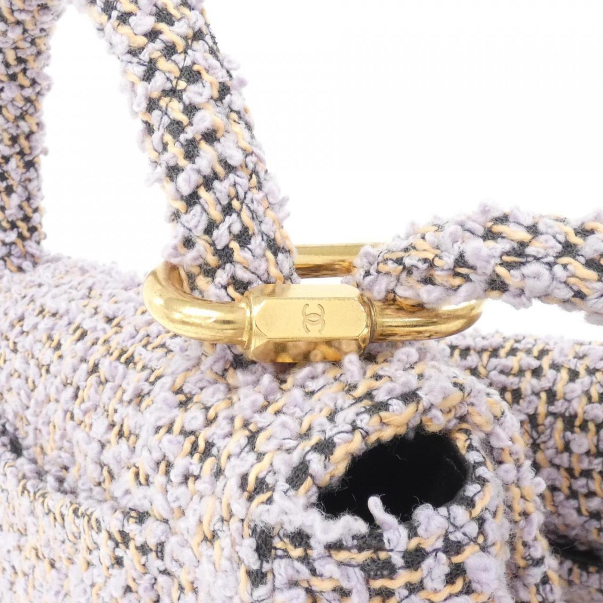 Chanel Light Purple Tweed Handbag (Pre-Owned)
