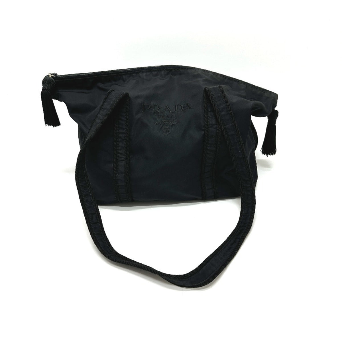 Prada Black Nylon Handbag Shoulder Bag Tote Bag (Pre-Owned)