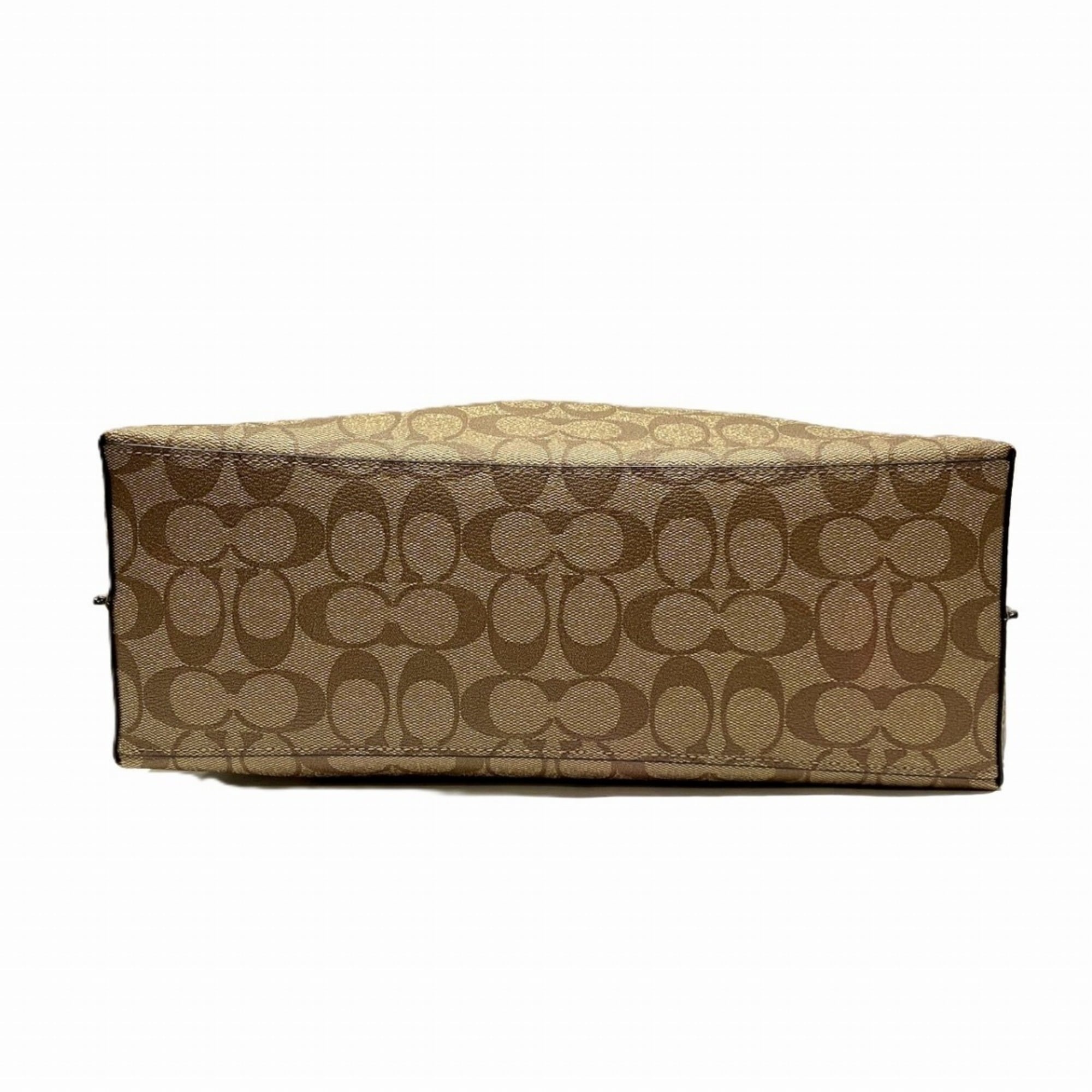 Coach Brown Signature Line Tote Bag (Pre-Owned)