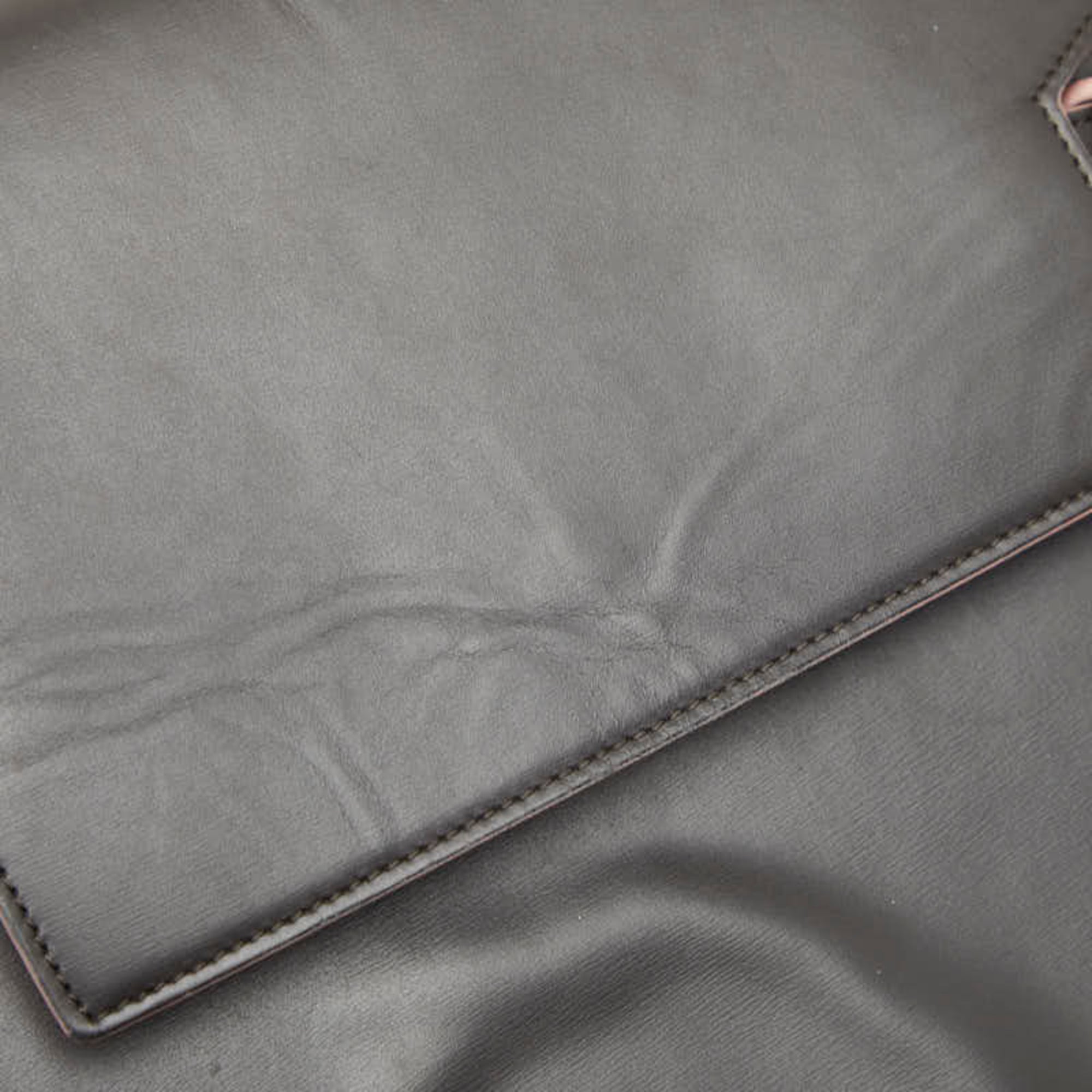 Celine Dark Brown Pink Leather Handbag Shoulder Bag (Pre-Owned)
