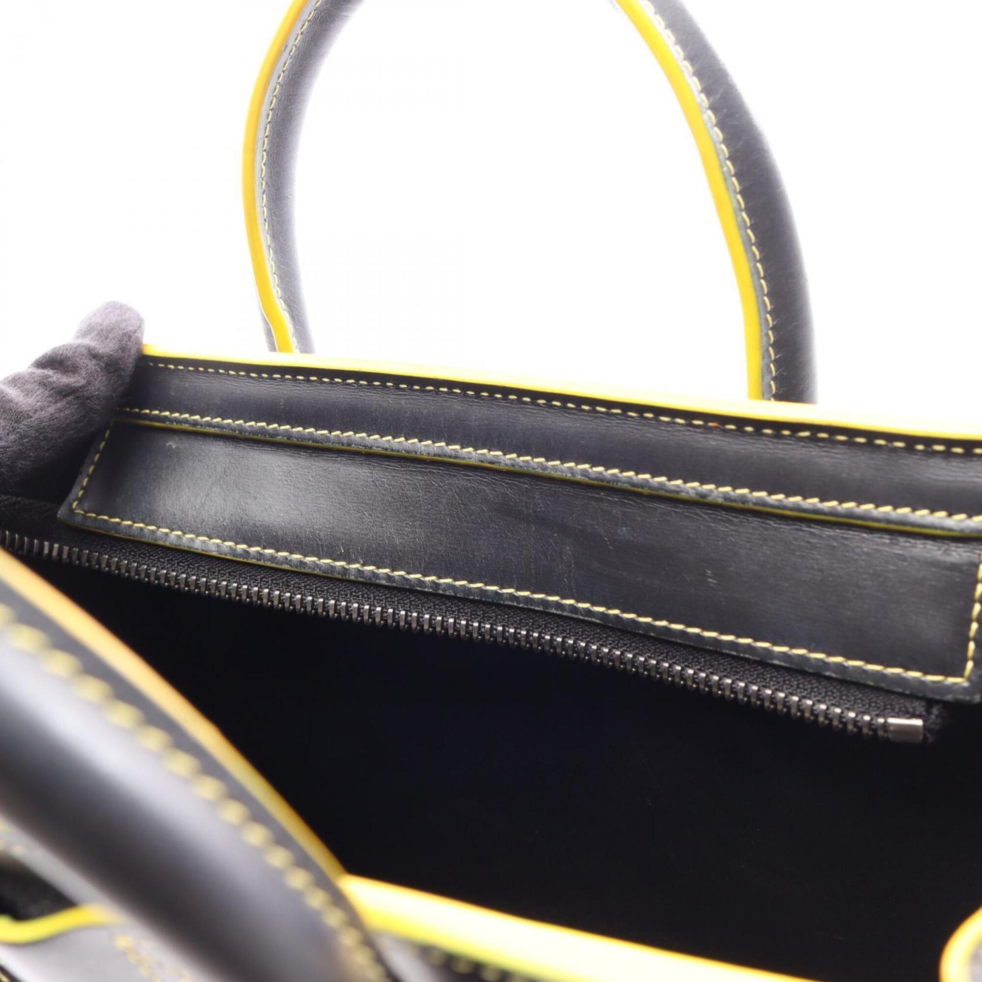 Celine Black Yellow Leather Handbag (Pre-Owned)