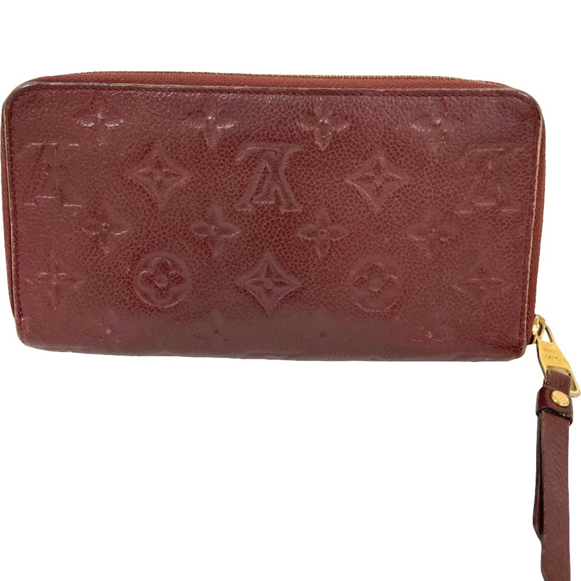 Louis Vuitton Monogram Empreinte Bordeaux Monogram Empreinte Long Wallet (Bi-Fold) (Pre-Owned)
