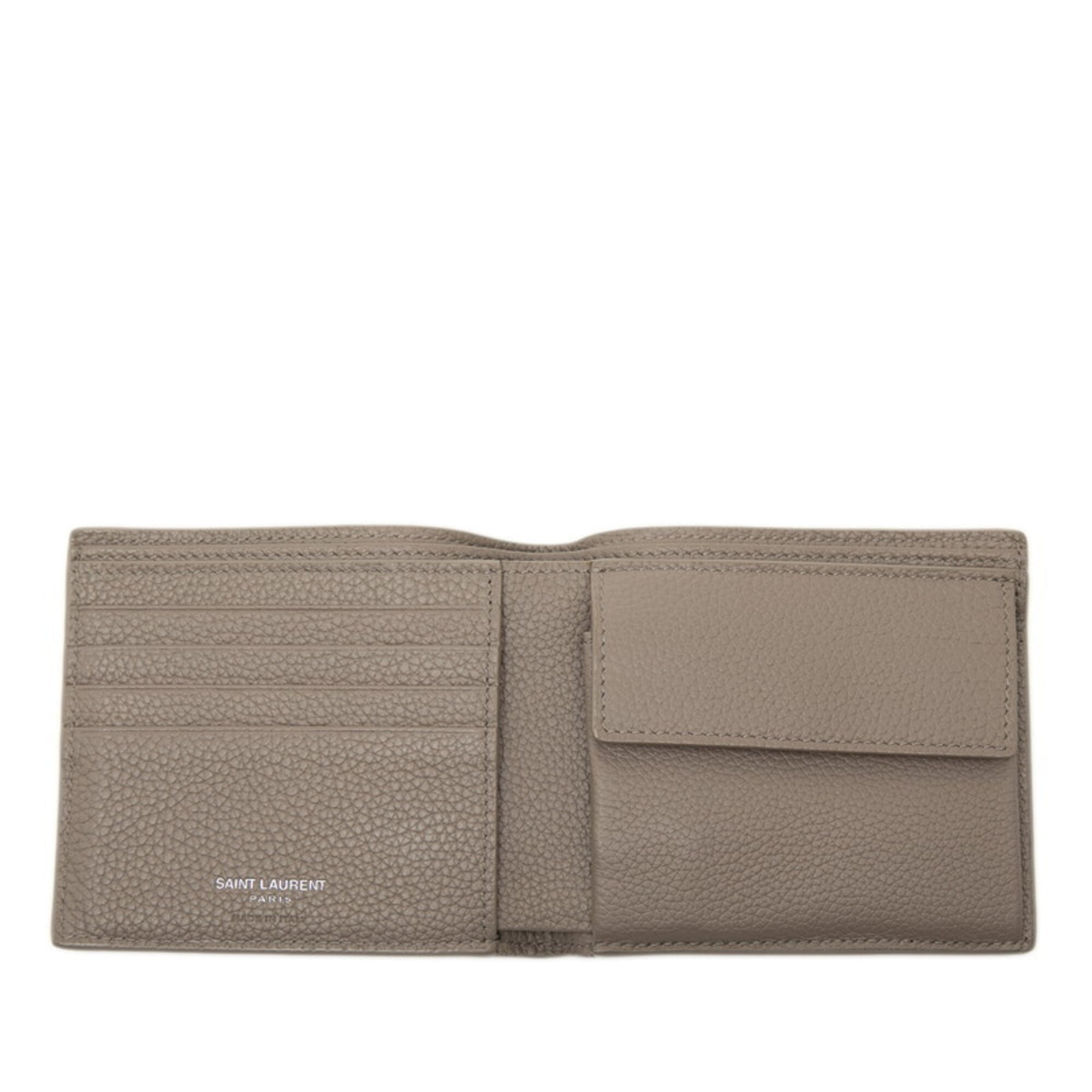 Saint Laurent Beige Leather Wallet (Bi-Fold) (Pre-Owned)