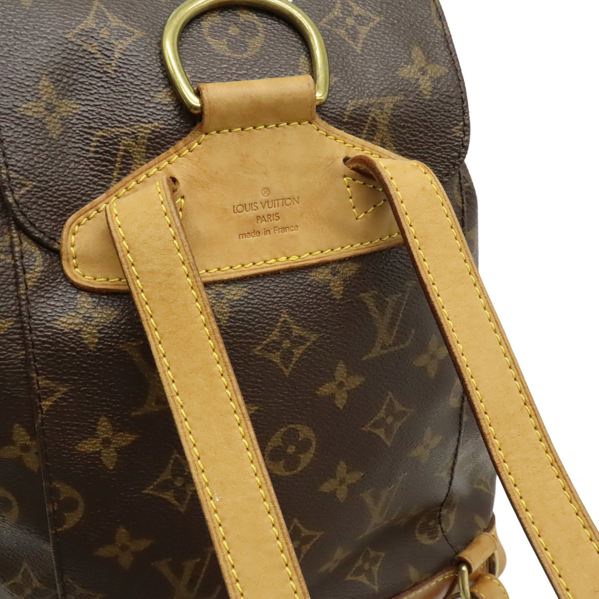 Louis Vuitton Brown Monogram Canvas Backpack Shoulder Bag (Pre-Owned)