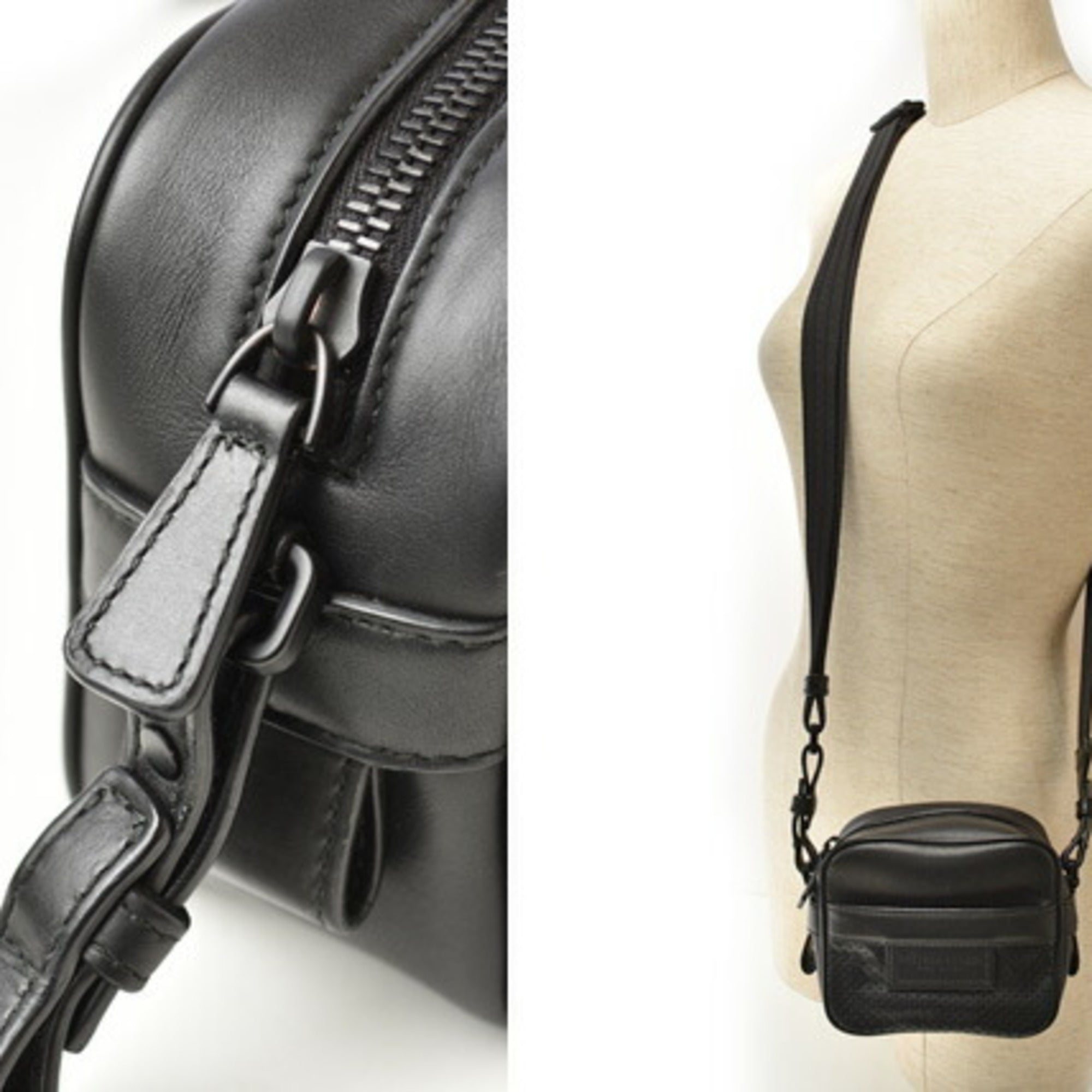 Bottega Veneta Black Leather Pouch Shoulder Bag (Pre-Owned)