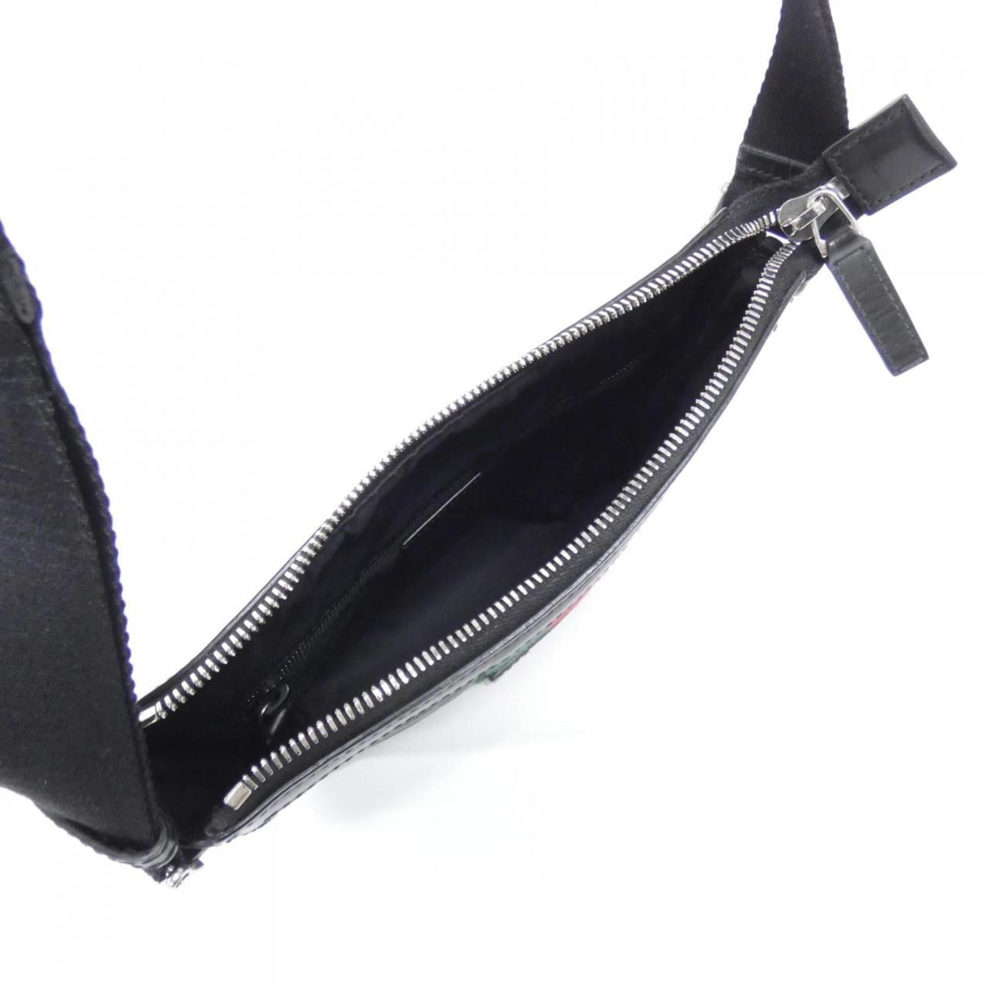 Gucci Black Canvas Shoulder Bag (Pre-Owned)