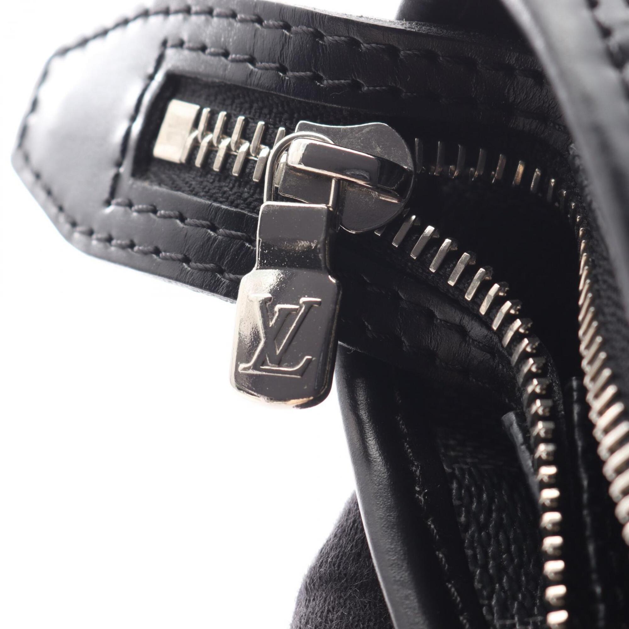 Louis Vuitton Black Coated Canvas Leather Handbag Tote Bag (Pre-Owned)