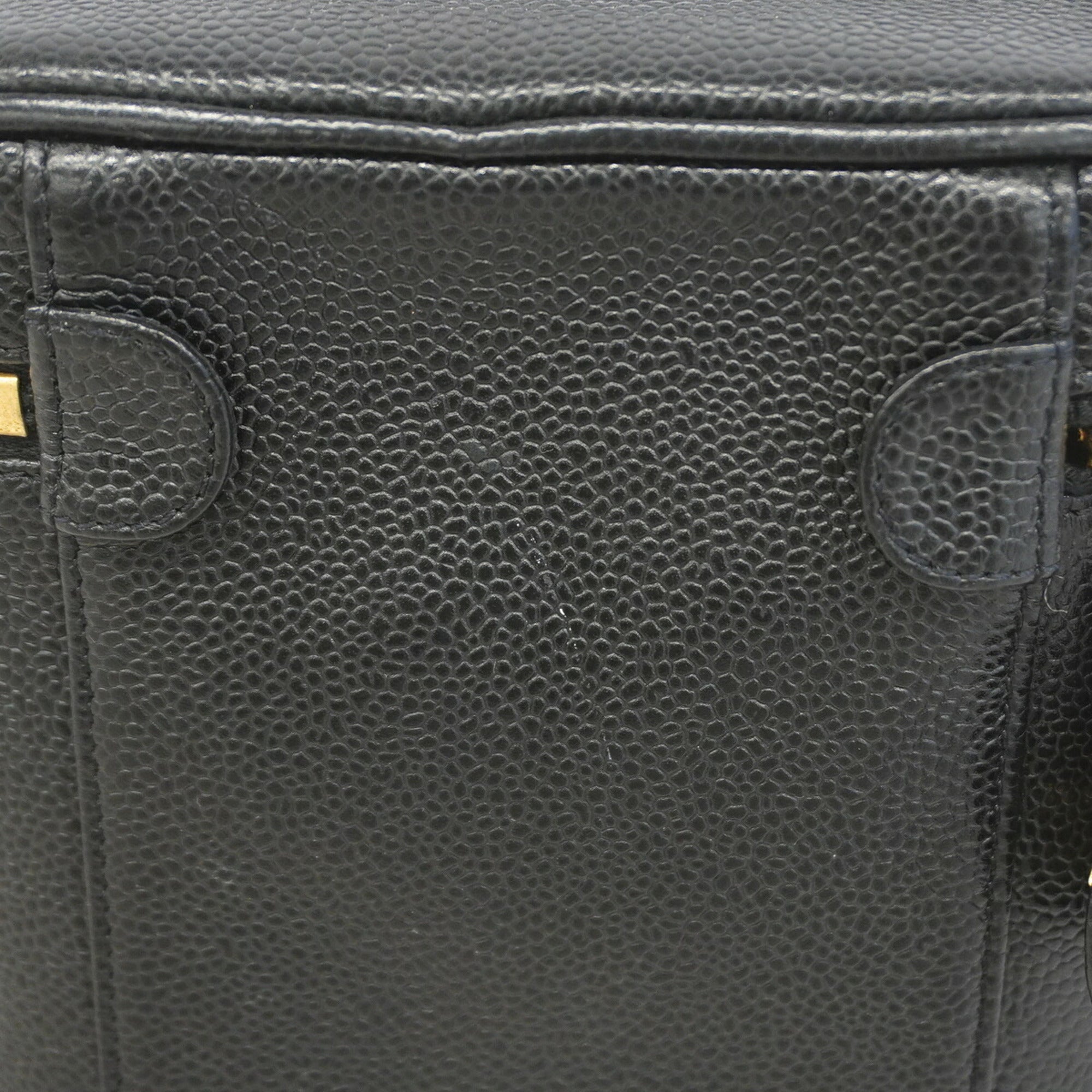 Chanel Black Grained Calfskin Vanity Bag (Pre-Owned)
