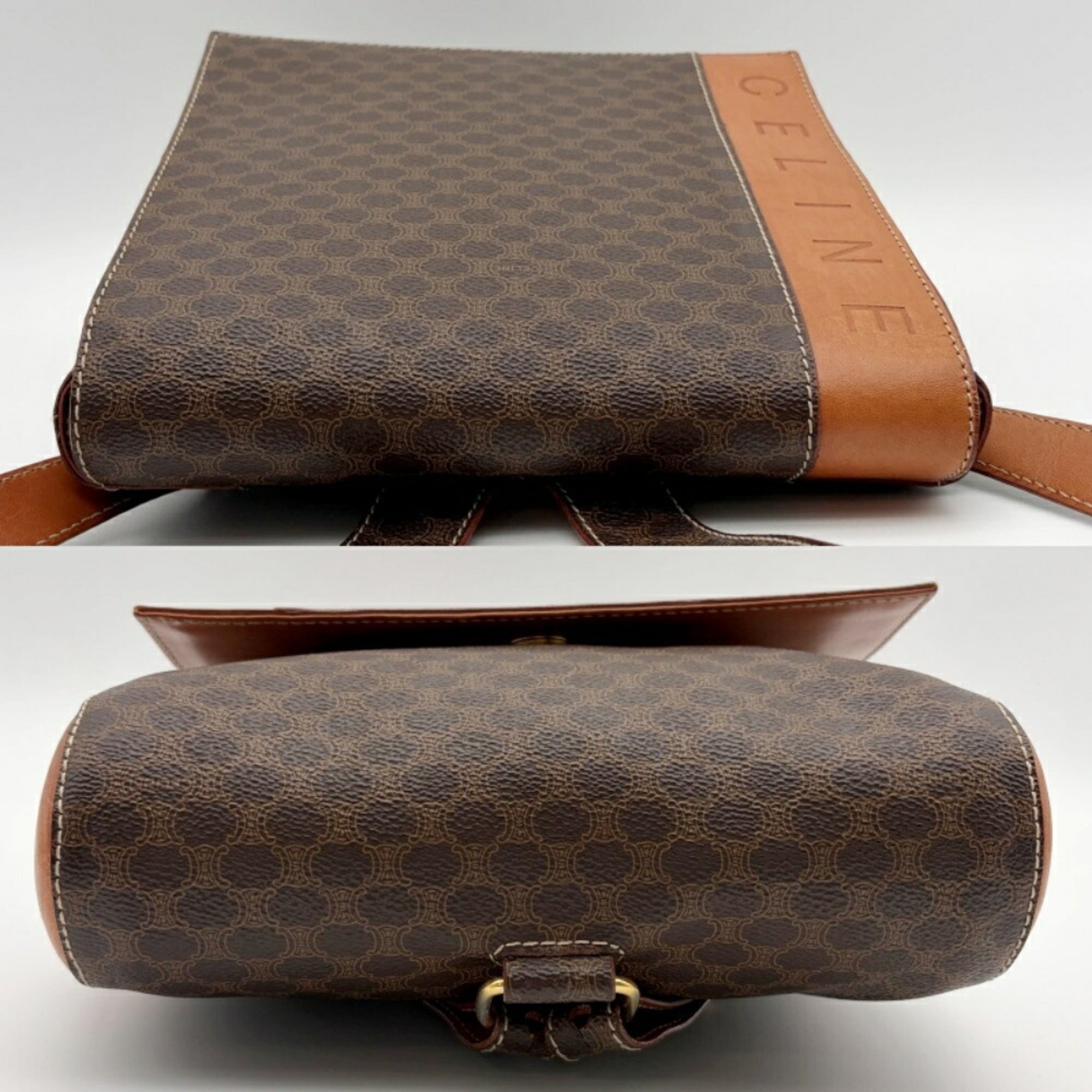 Celine Brown Camel Pvc Leather Backpack (Pre-Owned)