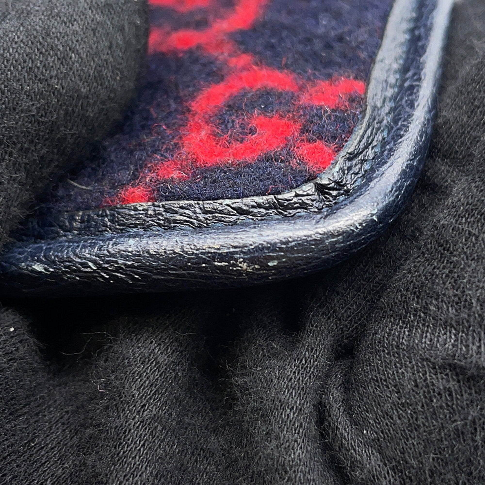 Gucci Navy Red Color Wool Backpack (Pre-Owned)