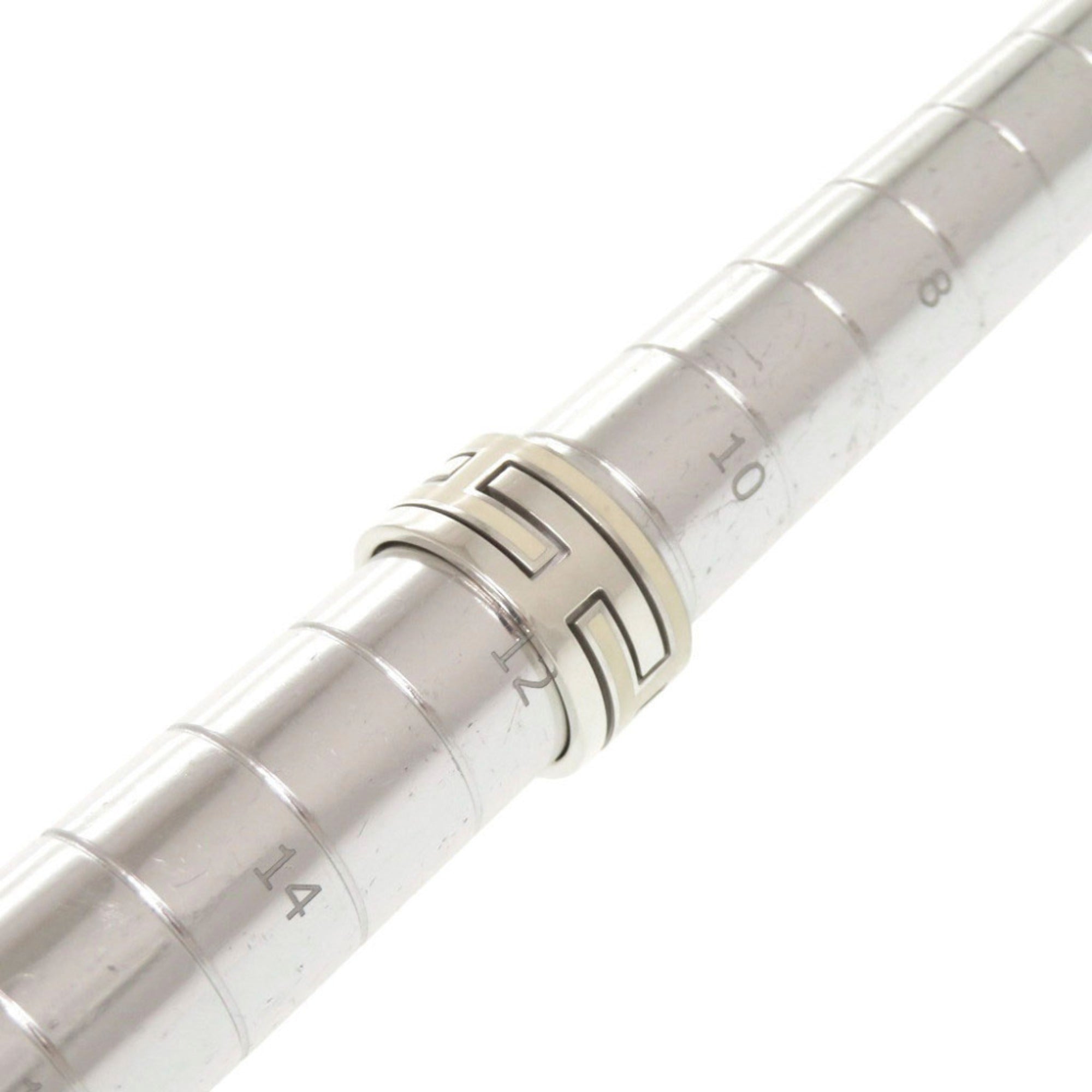 Hermes Silver Ivory Silver 925 Band Ring (Pre-Owned)