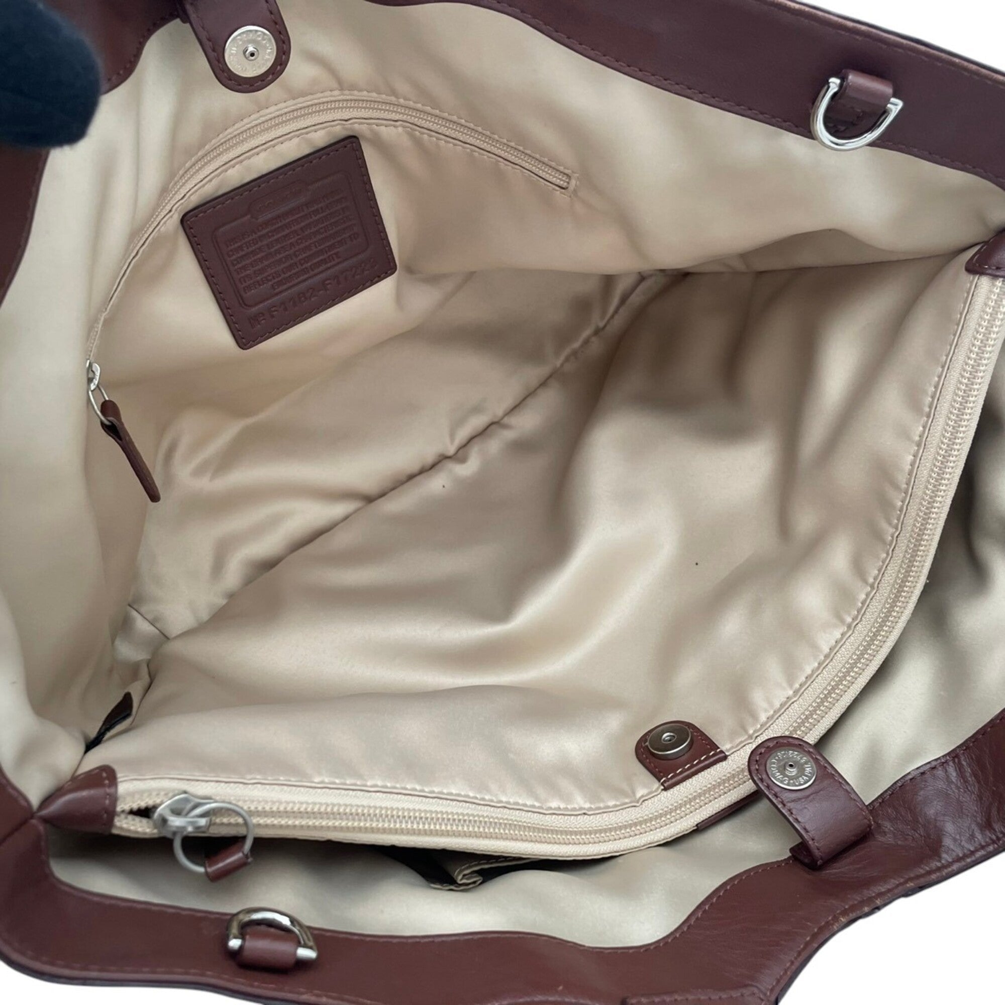 Coach Brown Leather Handbag Shoulder Bag Tote Bag (Pre-Owned)