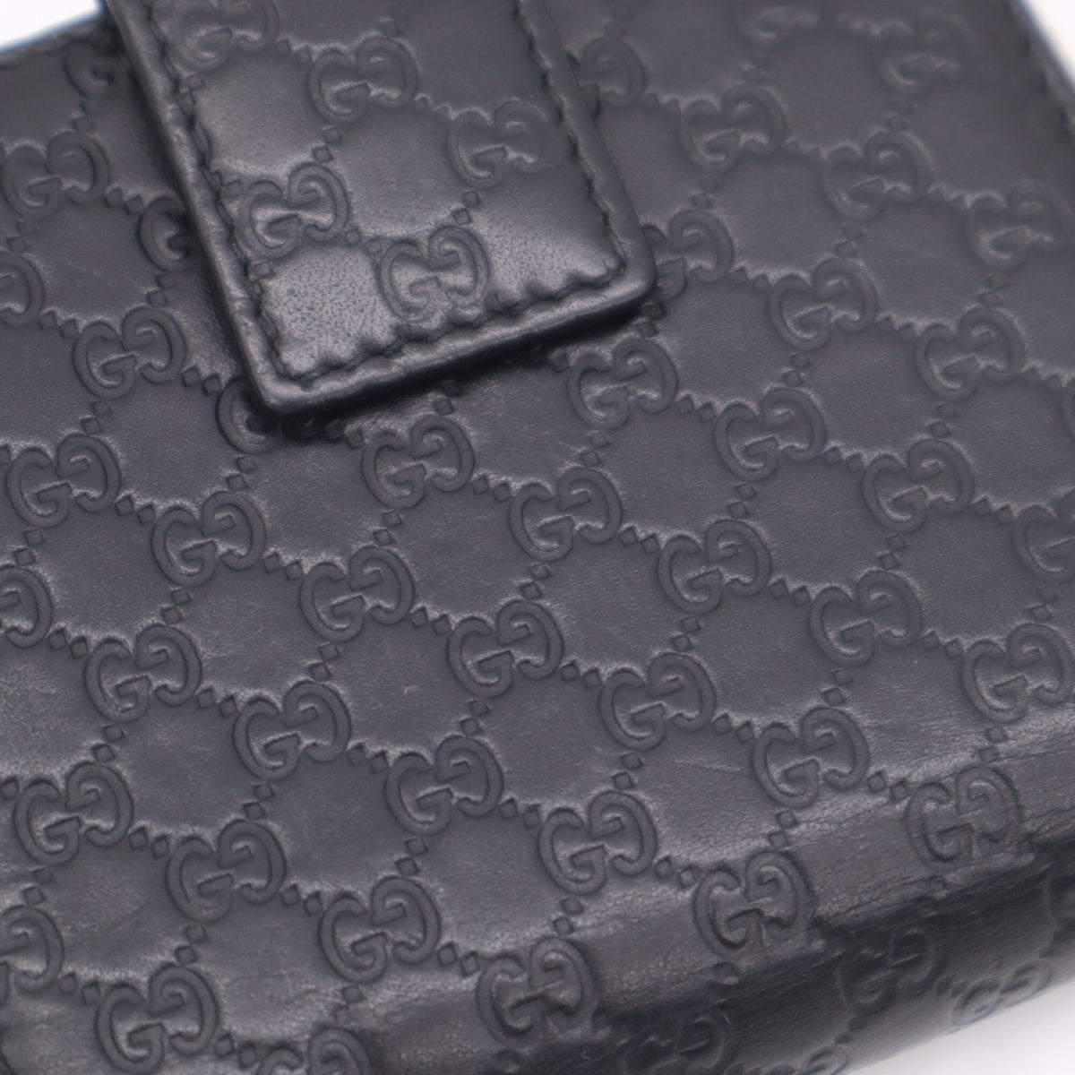 Gucci Microguccissima Black Leather Wallet (Bi-Fold) (Pre-Owned)
