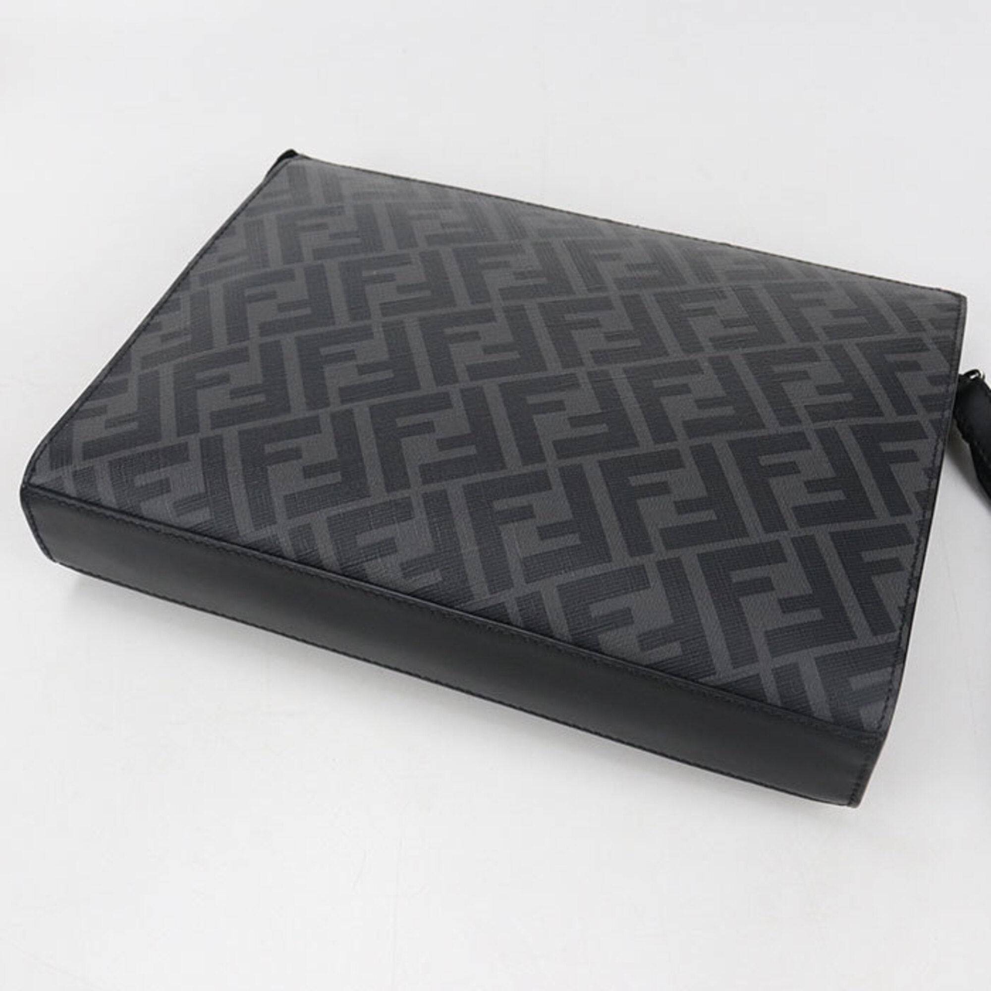 Fendi Black Pvc Leather Clutch Bag (Pre-Owned)