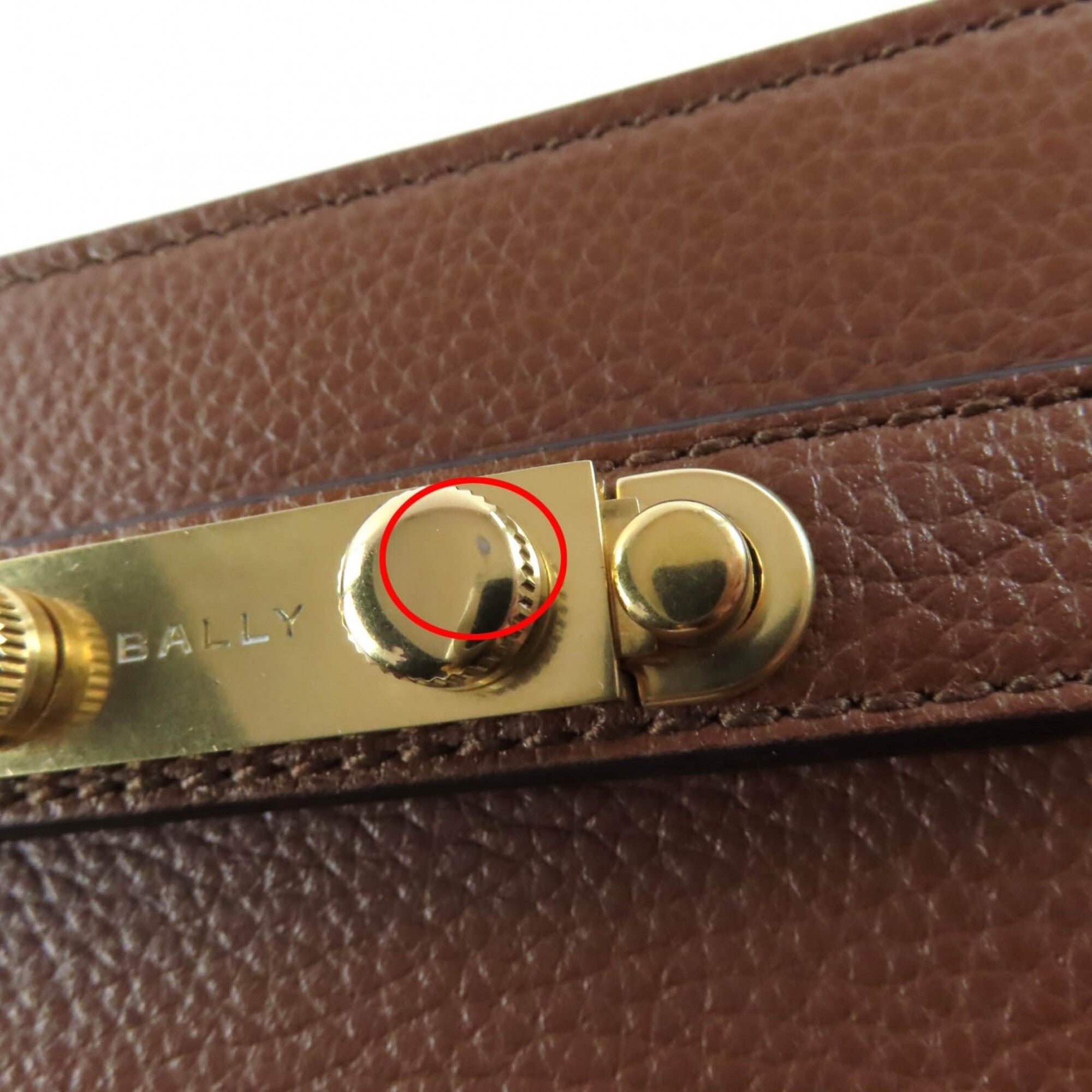 Bally Brown Leather Handbag Shoulder Bag (Pre-Owned)