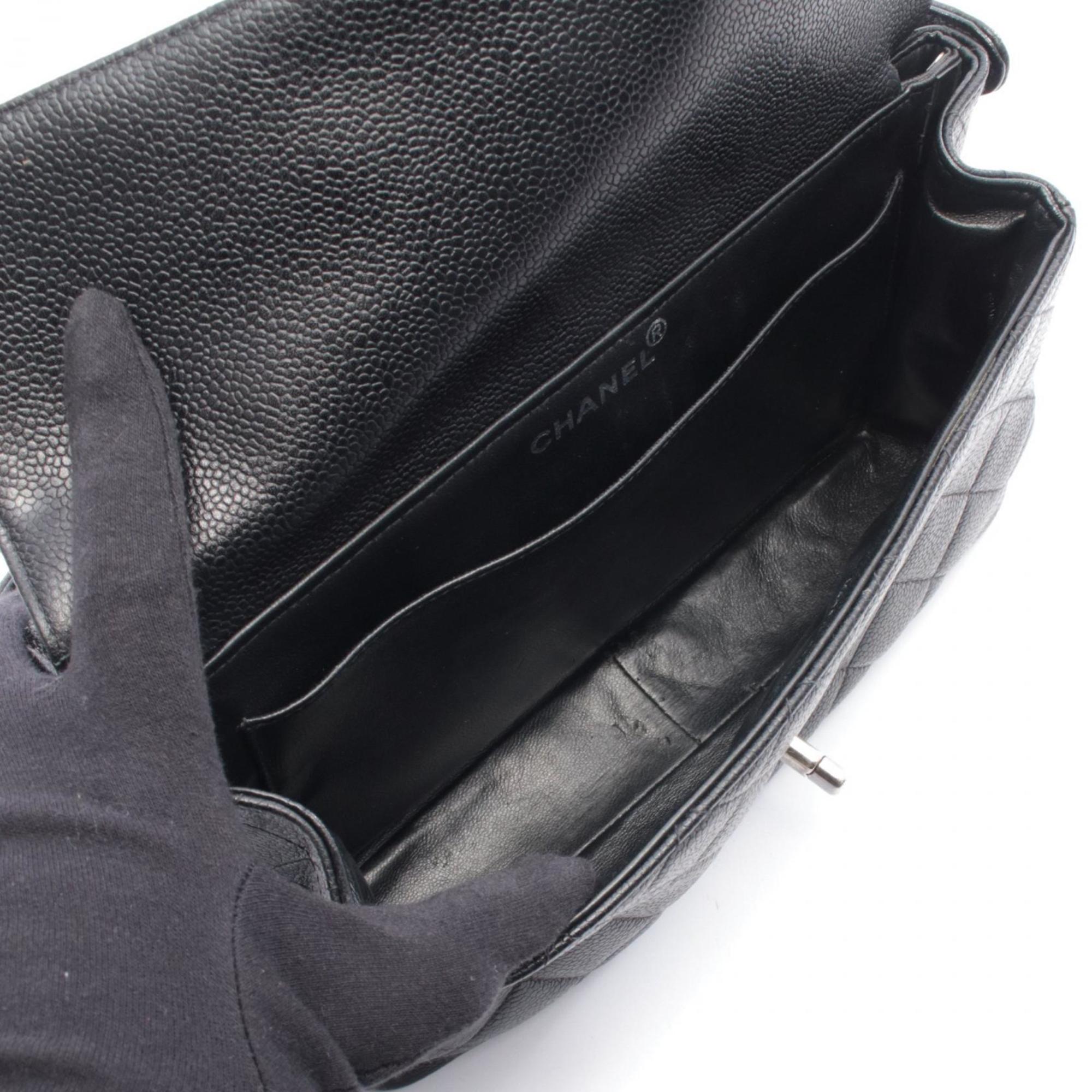 Chanel Black Leather Handbag (Pre-Owned)
