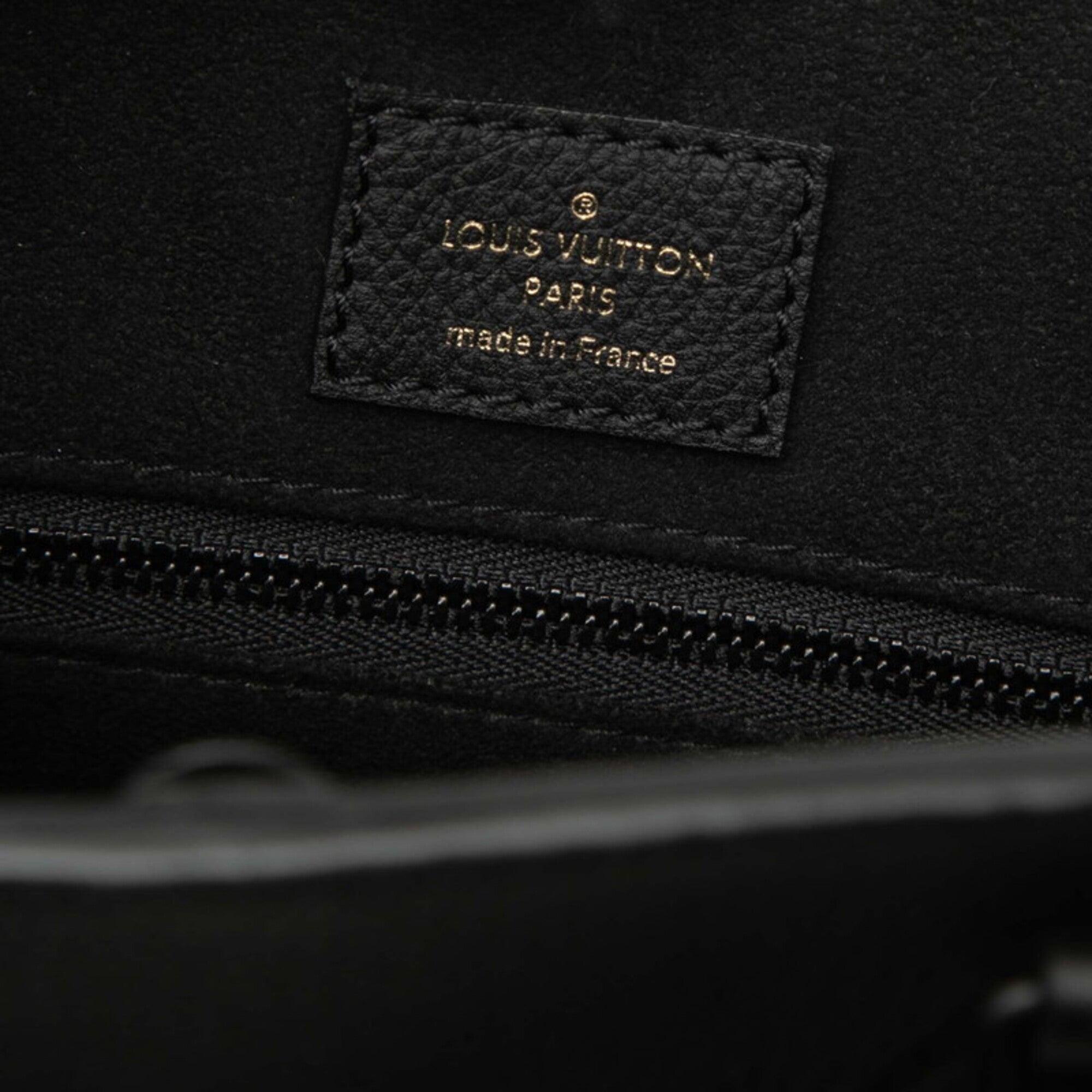 Louis Vuitton Black Noir Leather Handbag (Pre-Owned)