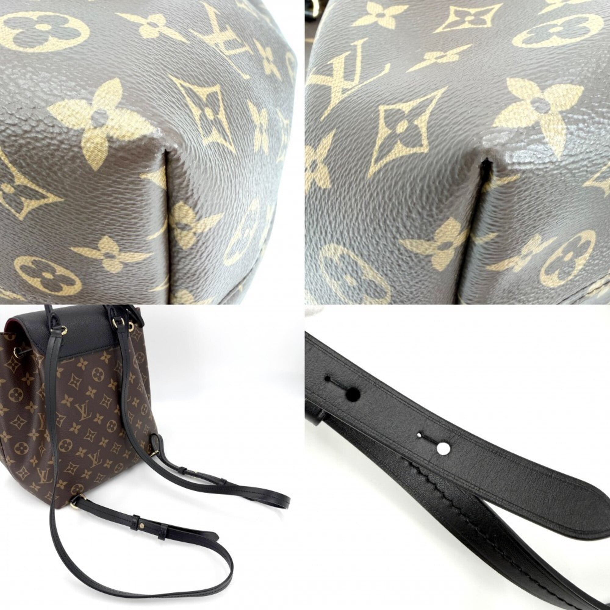 Louis Vuitton Black Brown Monogram Backpack (Pre-Owned)