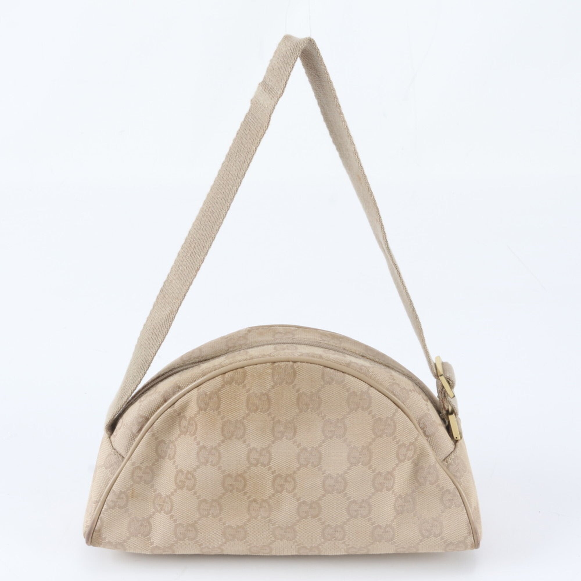 Gucci Beige Gg Canvas Shoulder Bag (Pre-Owned)