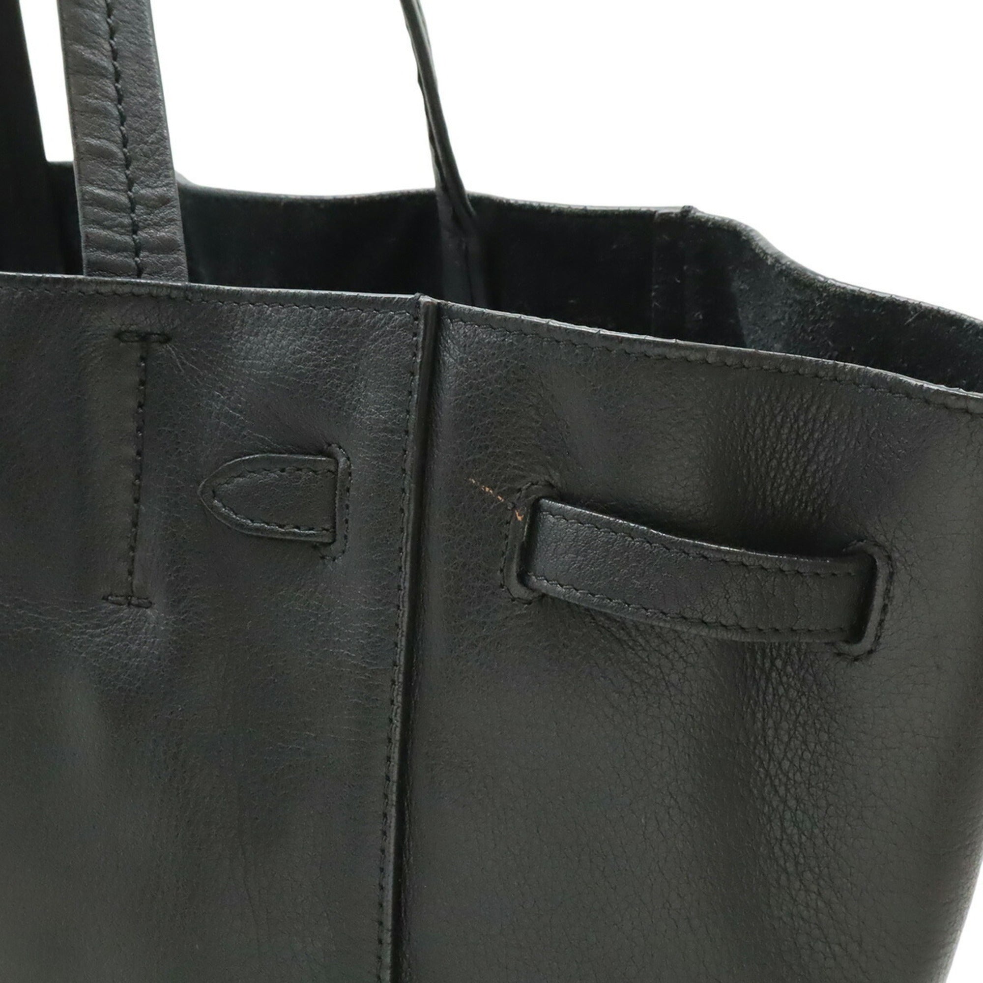 Celine Black Leather Shoulder Bag Tote Bag (Pre-Owned)