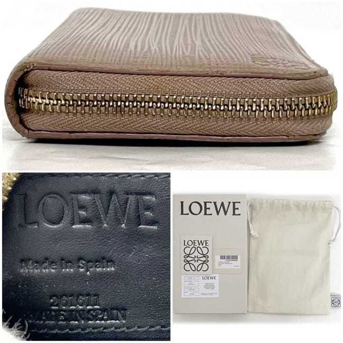 Loewe Pink Linen Long Wallet (Bi-Fold) (Pre-Owned)