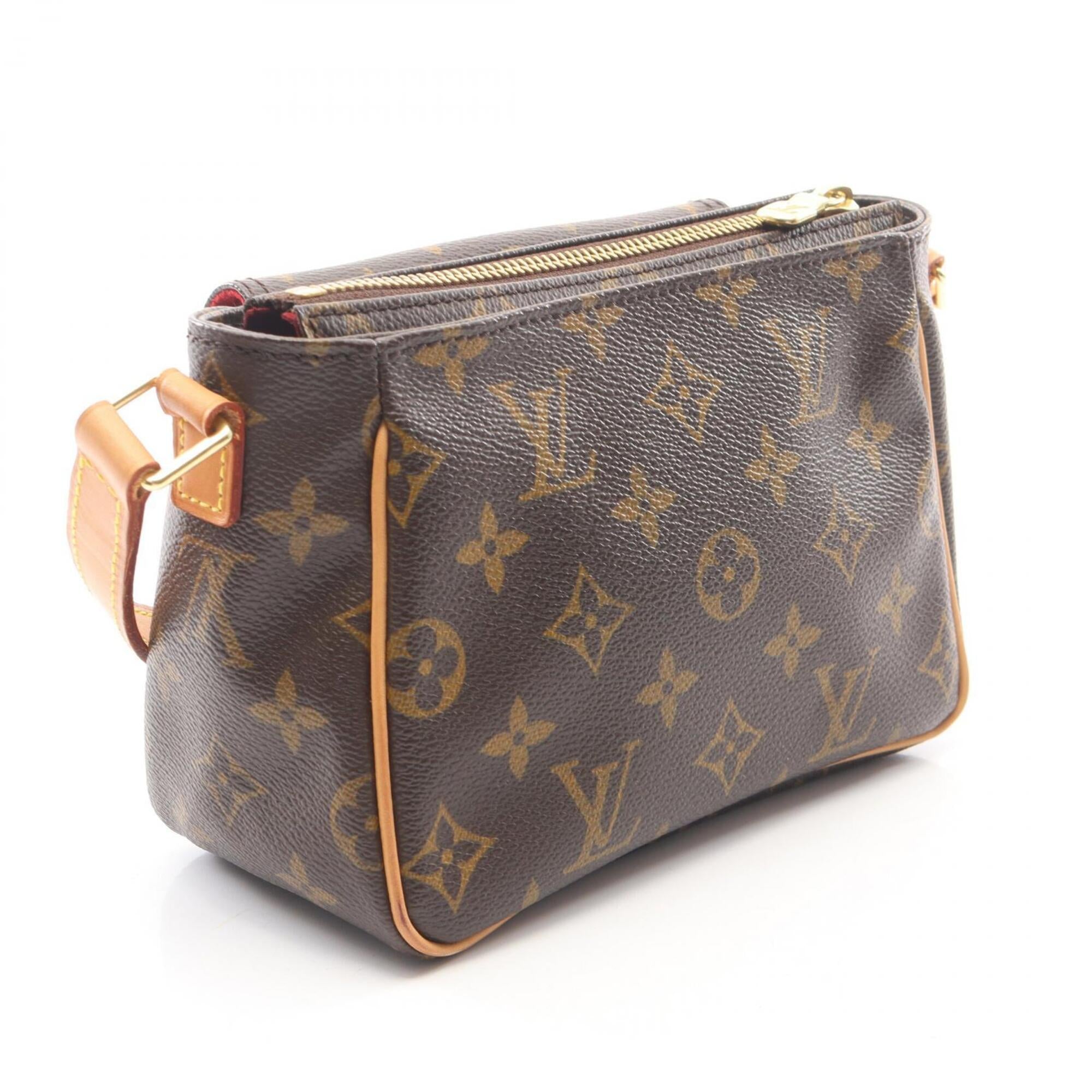 Louis Vuitton Brown Coated Canvas Pvc Monogram Leather Handbag Shoulder Bag (Pre-Owned)