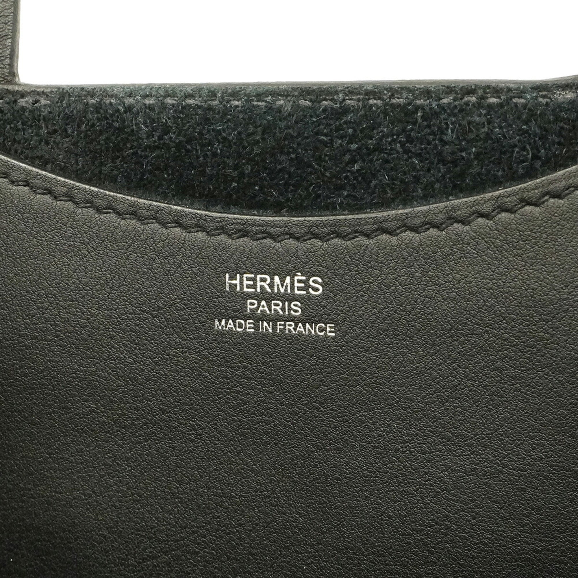 Hermes Black Taurillon Clemence Leather Handbag (Pre-Owned)